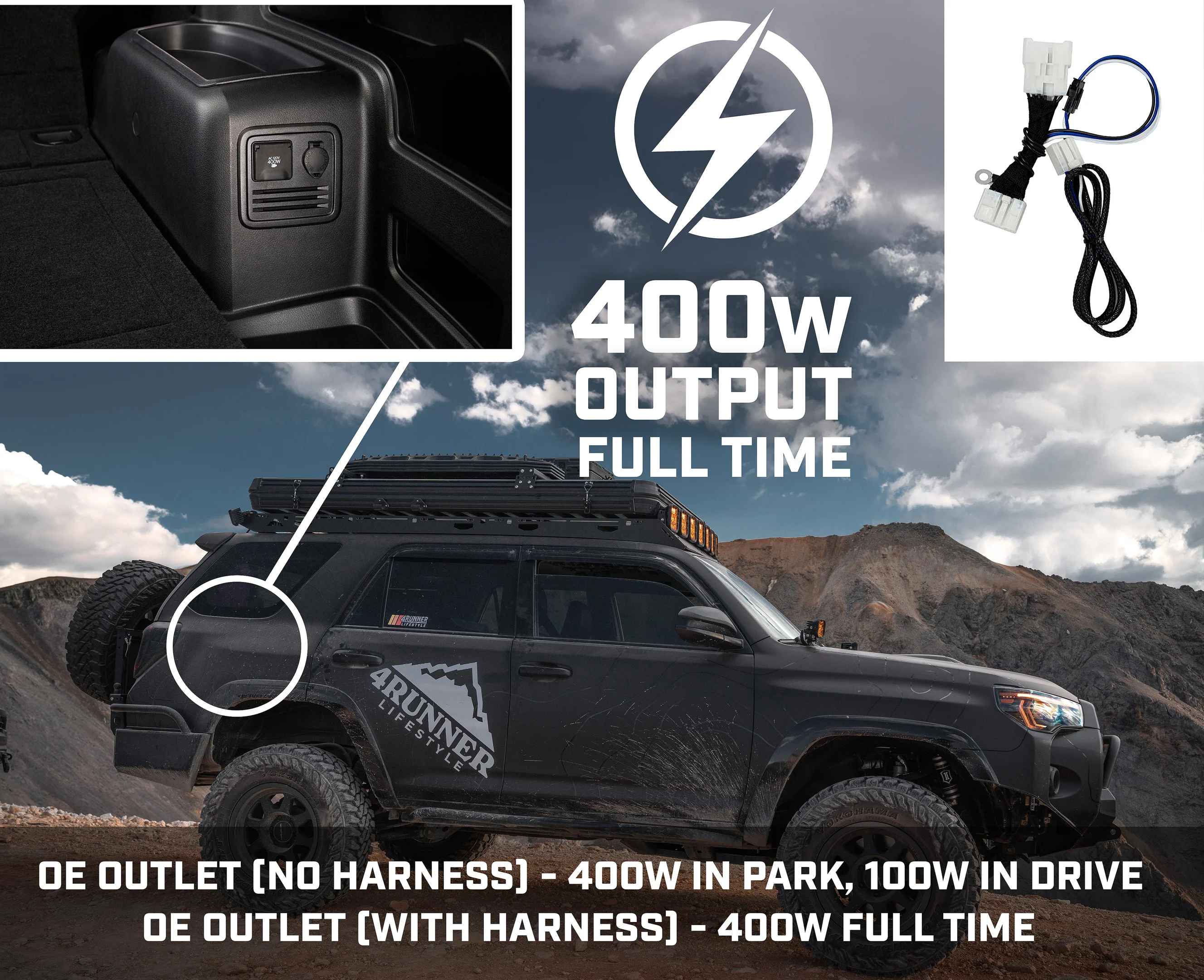 4Runner Lifestyle Anytime 400w Harness For 4Runner (2010-2024) - Image 2
