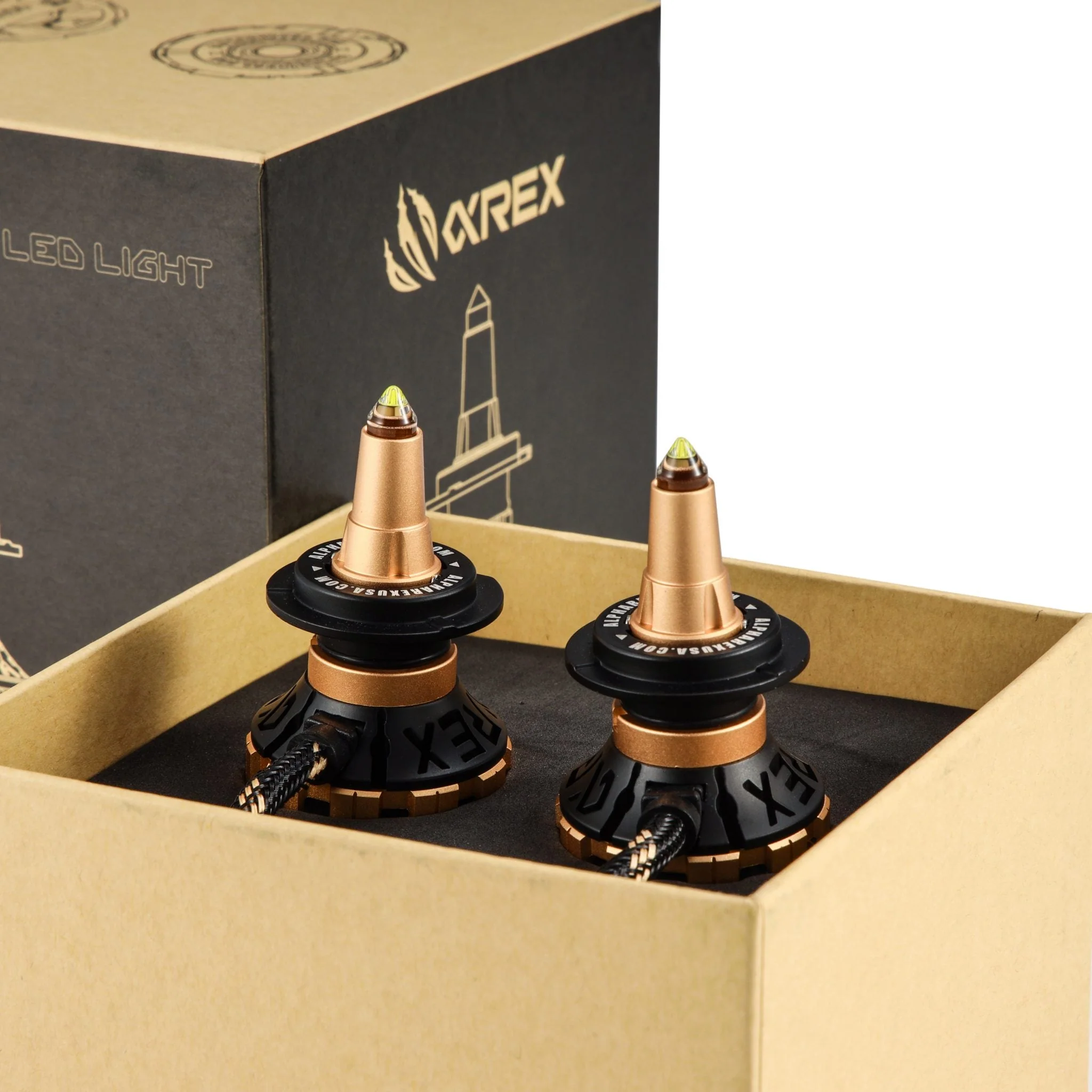 AlphaRex Gold Ammo Panoramic LED Light Bulbs - Image 2
