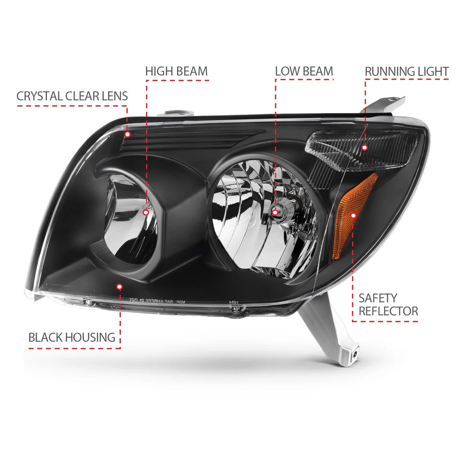 Anzo Crystal Headlights Black For 4Runner (2003-2005) - Image 3