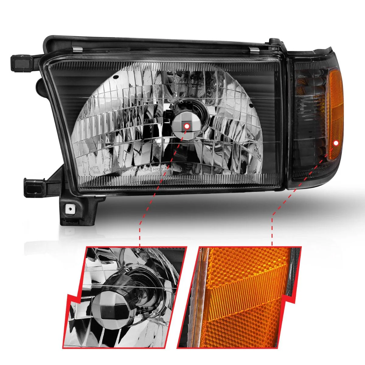 Anzo Crystal Headlights Black For 4Runner (1999-2002) - Image 2