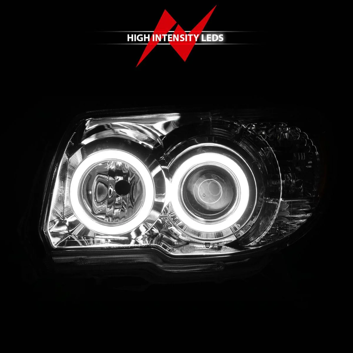 Anzo Projector Chrome Headlights RX Halo For 4Runner (2006-2009) - Image 5
