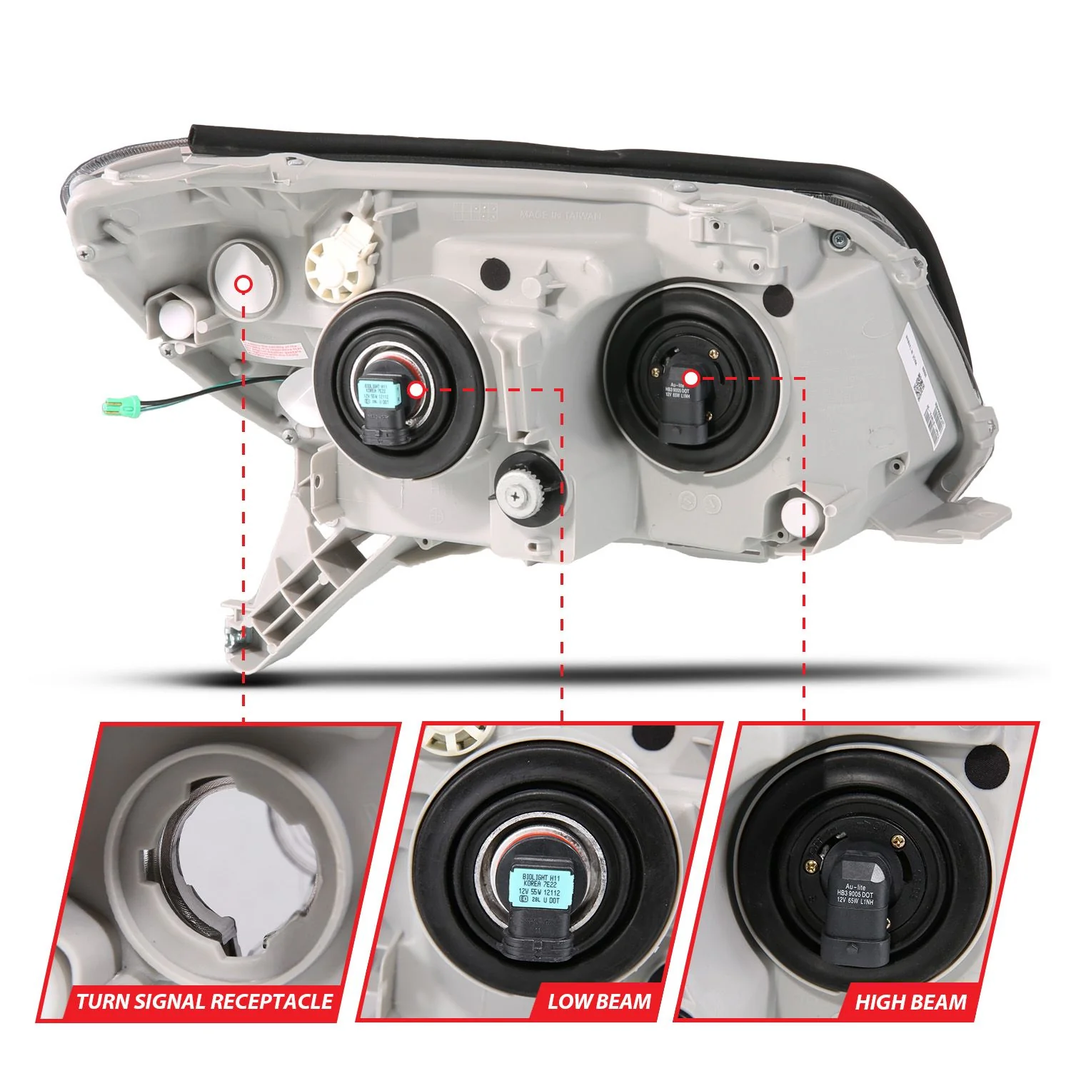 Anzo Projector Headlights Plank Style Black For 4Runner (2006-2009) - Image 4