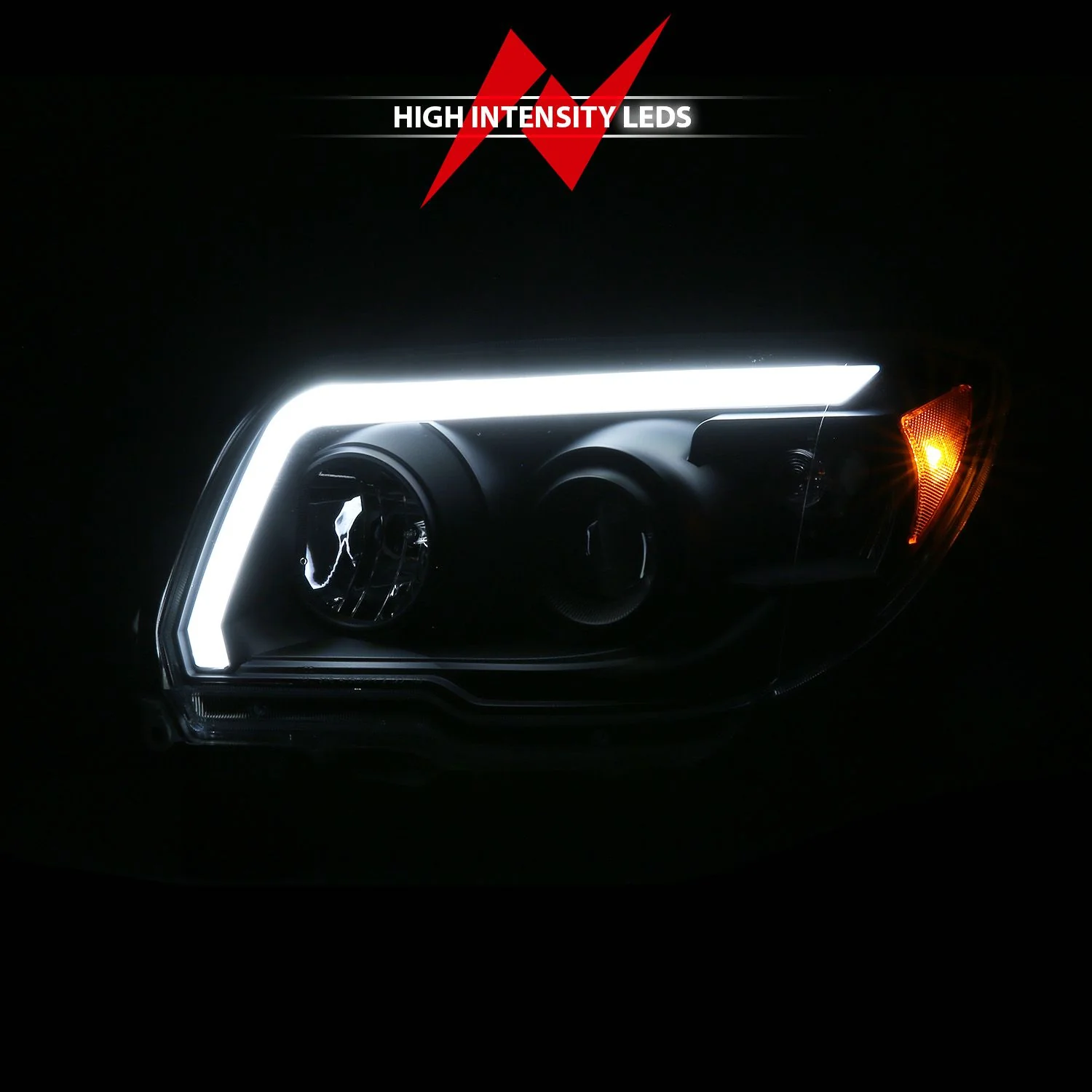 Anzo Projector Headlights Plank Style Black For 4Runner (2006-2009) - Image 5