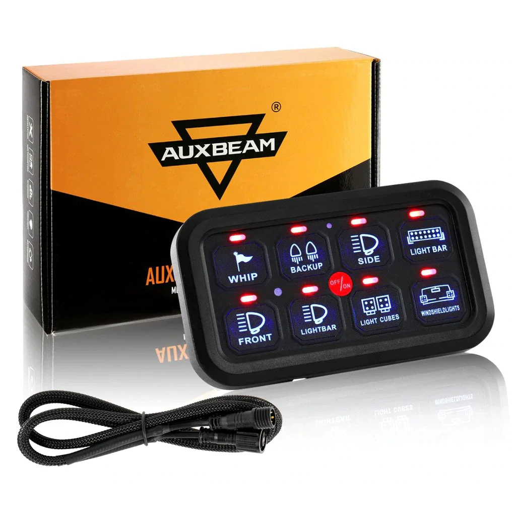 Auxbeam 8 Gang LED Switch Panel Kit (One-Sided) - Image 7