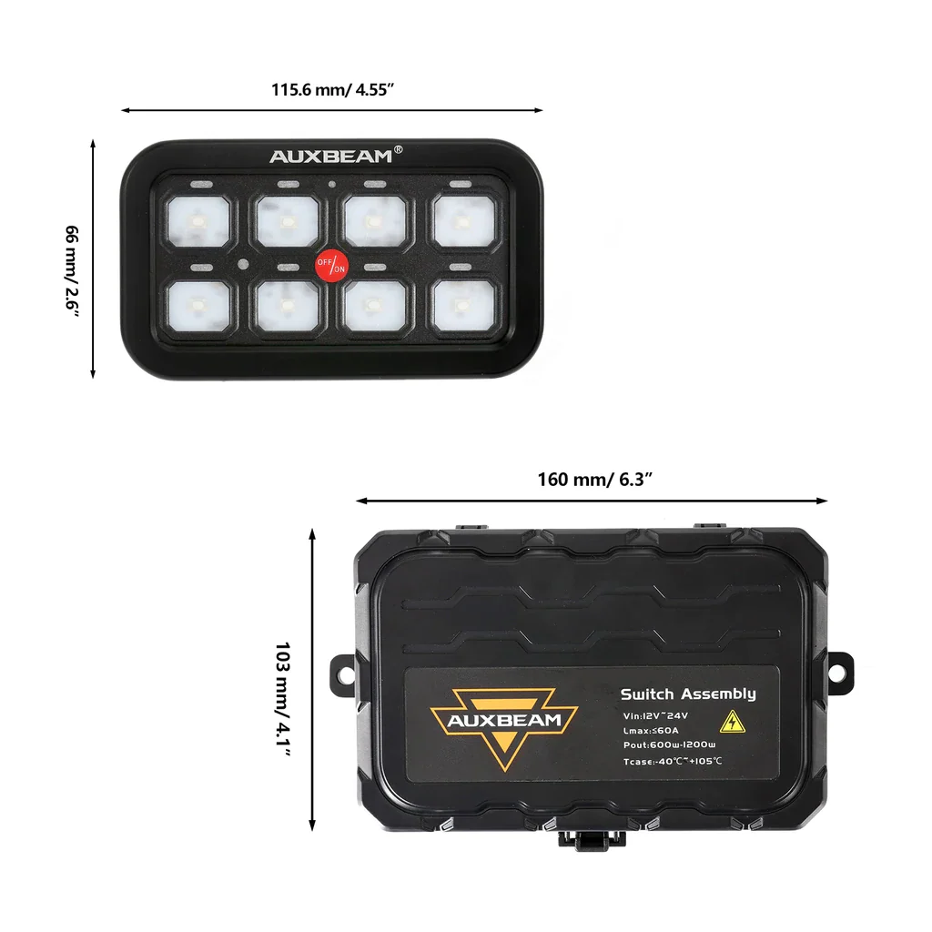 Auxbeam 8 Gang RGB Switch Panel Kit - Image 13