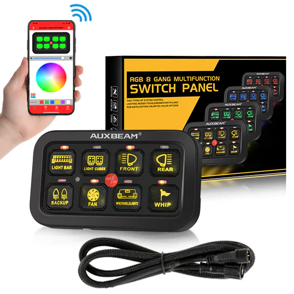 Auxbeam 8 Gang RGB Switch Panel Kit - Image 2