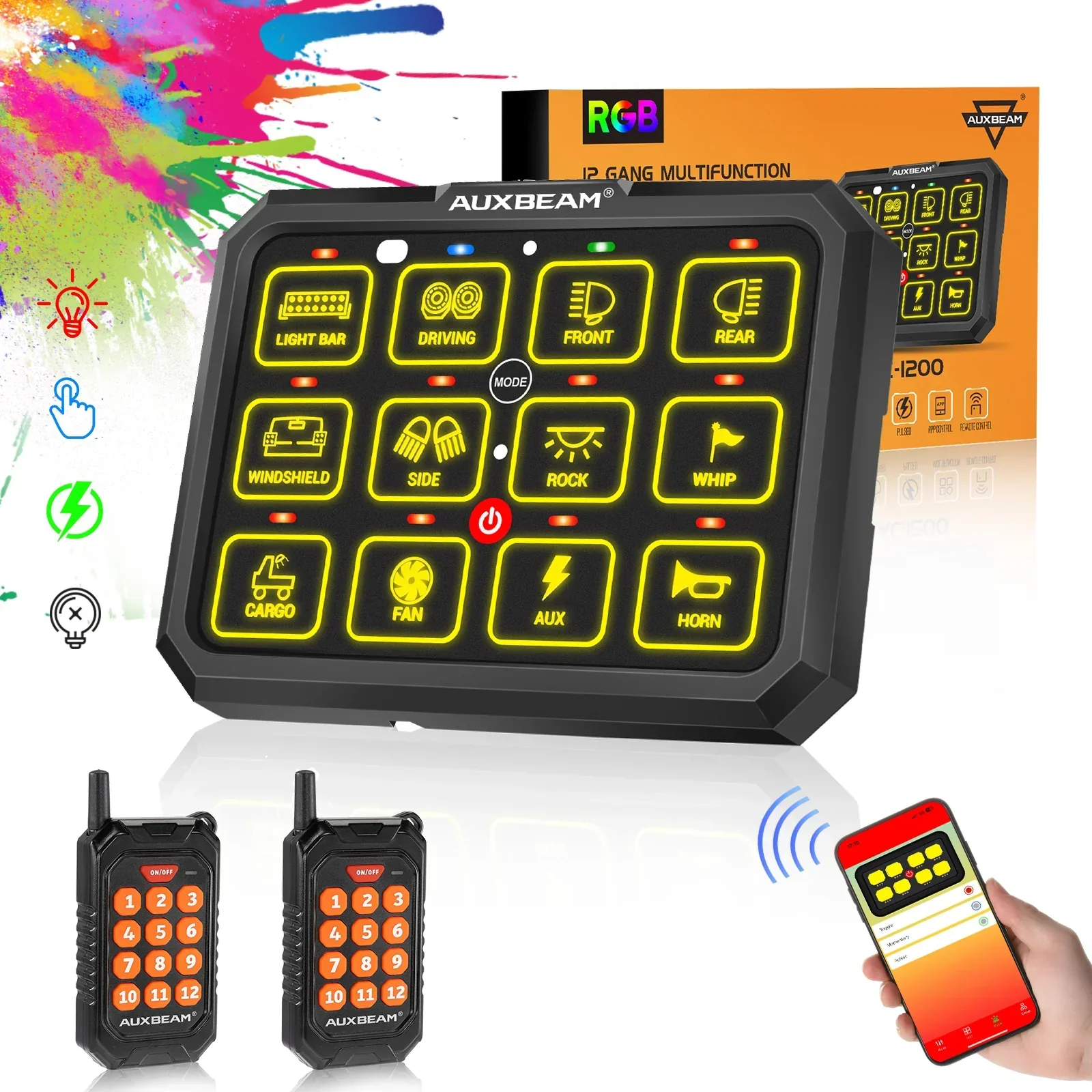Auxbeam AC-1200 RGB Switch Panel (One-Sided Outlet) - Image 12