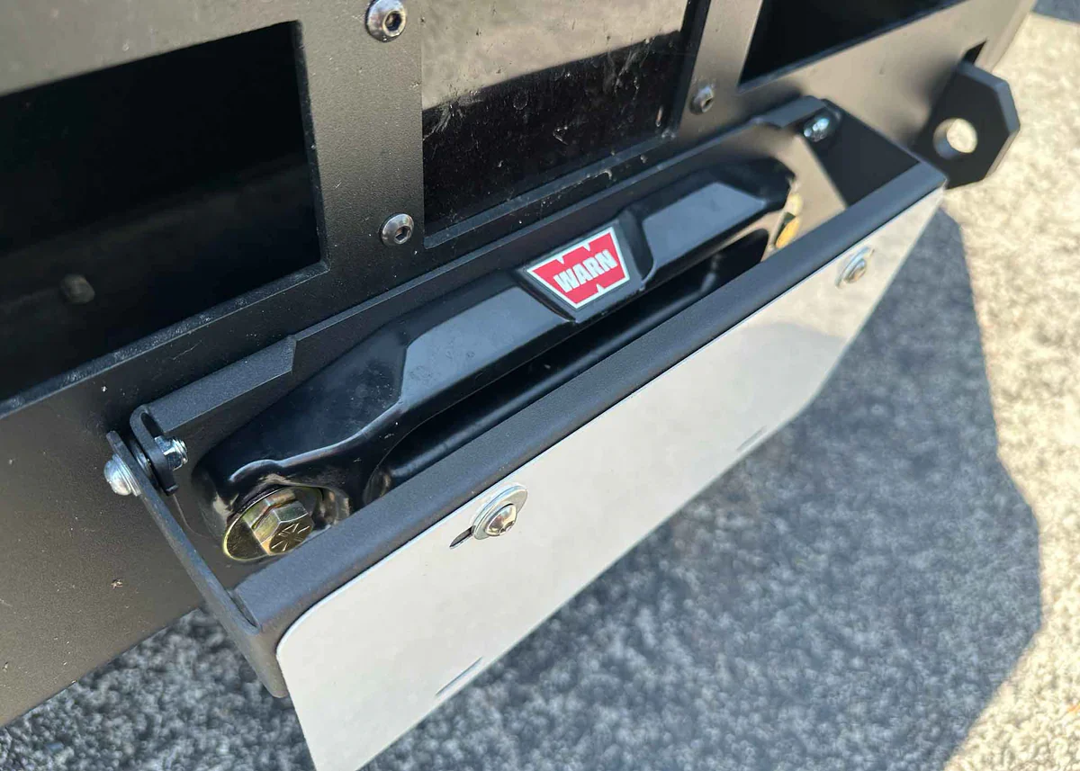 Backwoods Adventure Flip Up Front License Plate Holder - Hawse Fairlead - Image 3