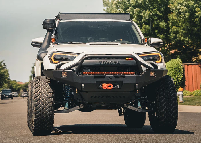 Backwoods Adventure Mods Hi-Lite Overland Front Bumper - PreRunner Bull Bar (2010-2024) - Image 4