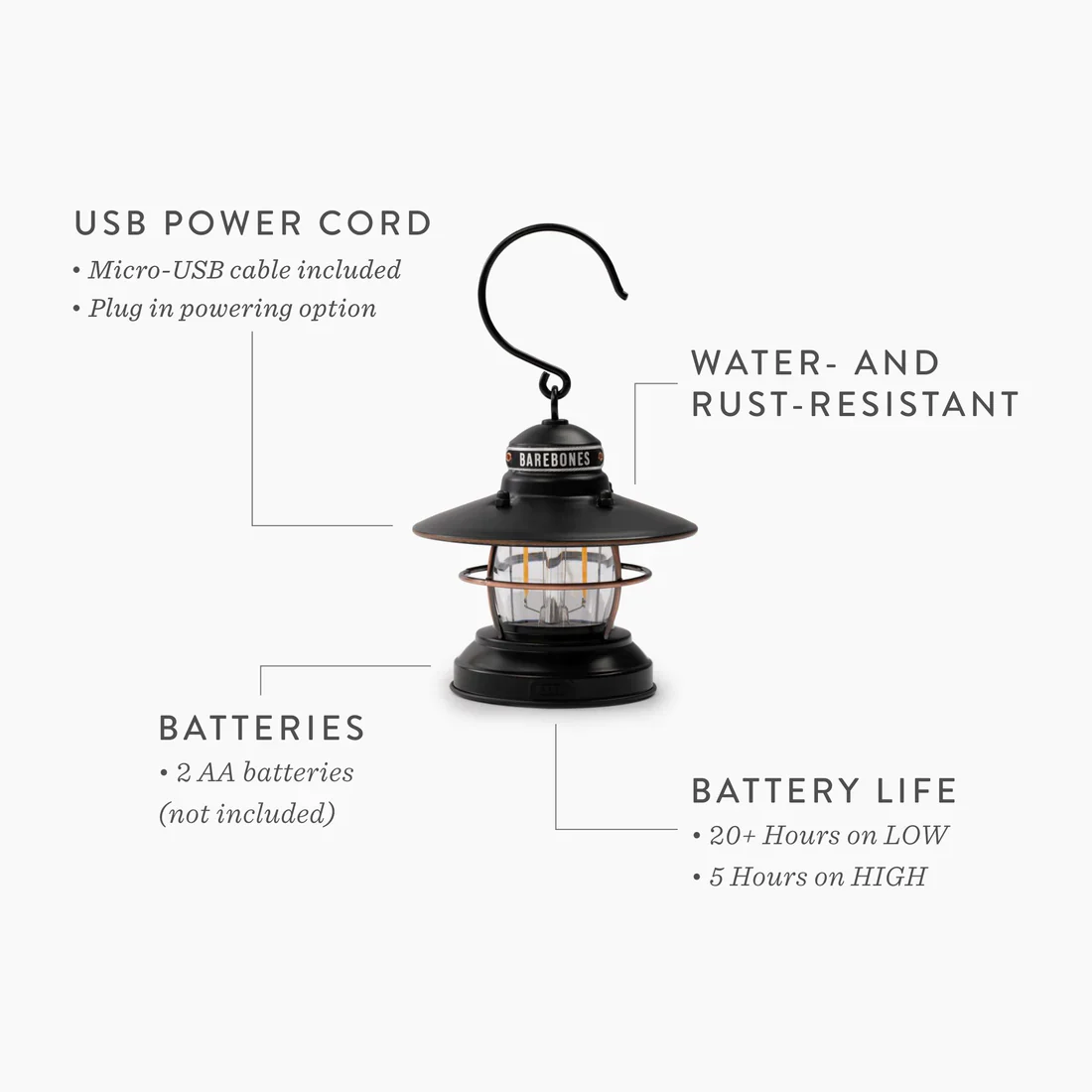 Barebones Edison Mini Lantern - Image 3