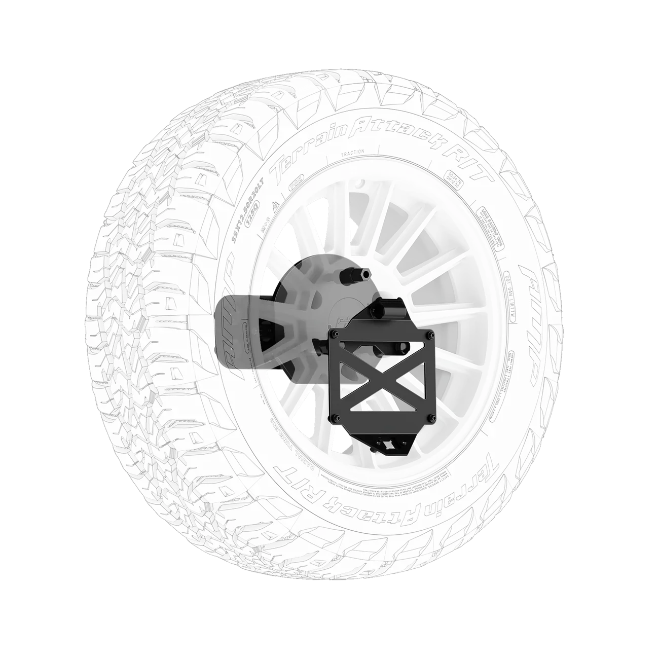 Body Armor Pro Series II Tire Carrier W/License Plate Holder For 4Runner (2010-2024) - Image 6