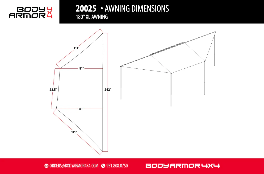 Body Armor Sky Ridge 180XL Awning - Image 6