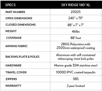 Body Armor Sky Ridge 180XL Awning - Image 7