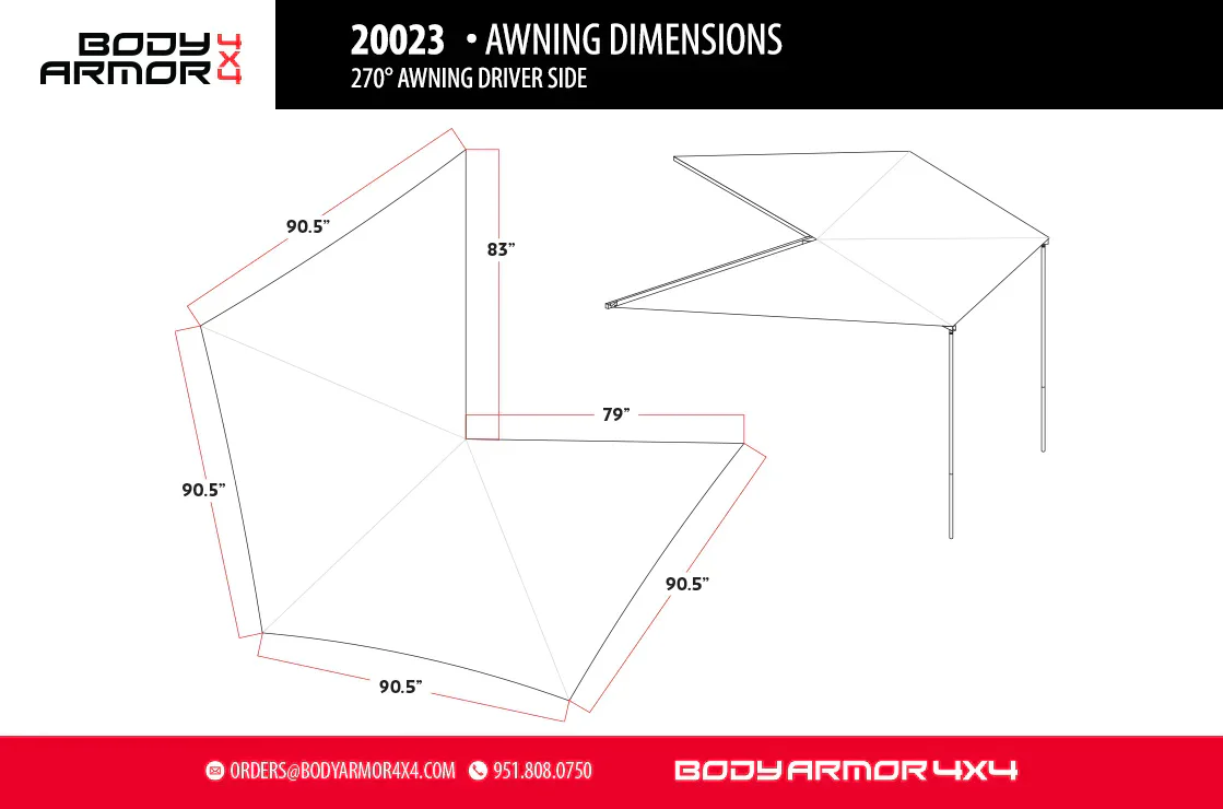 Body Armor Sky Ridge 270 Awning - Image 3