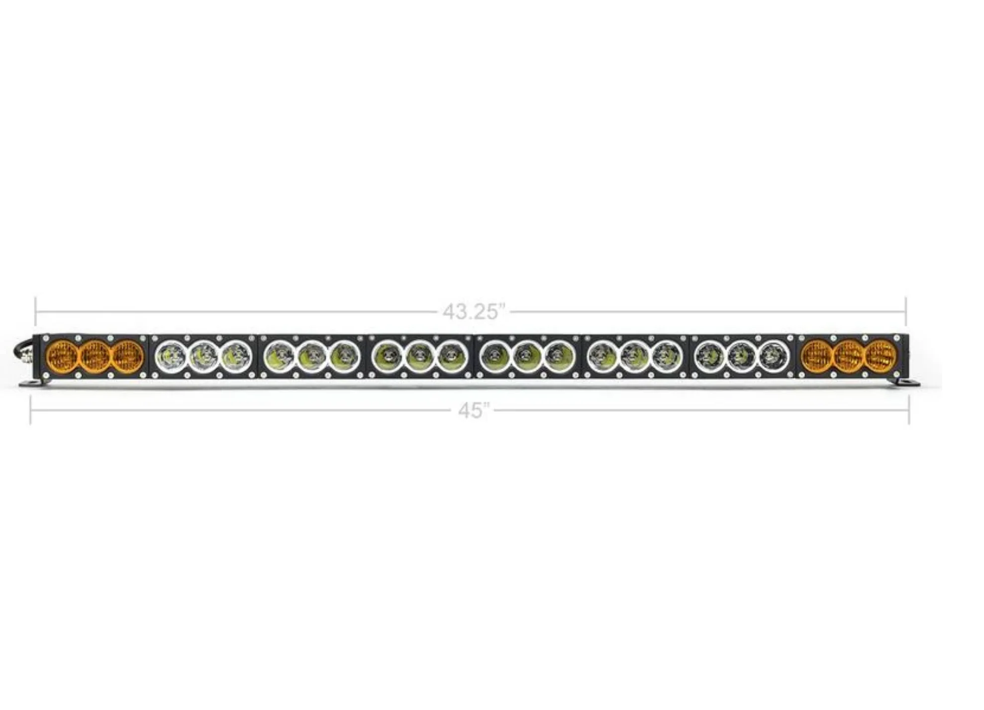 Cali Raised Prinsu Light Bar Kit w/ Dual Function Amber/White - Image 7