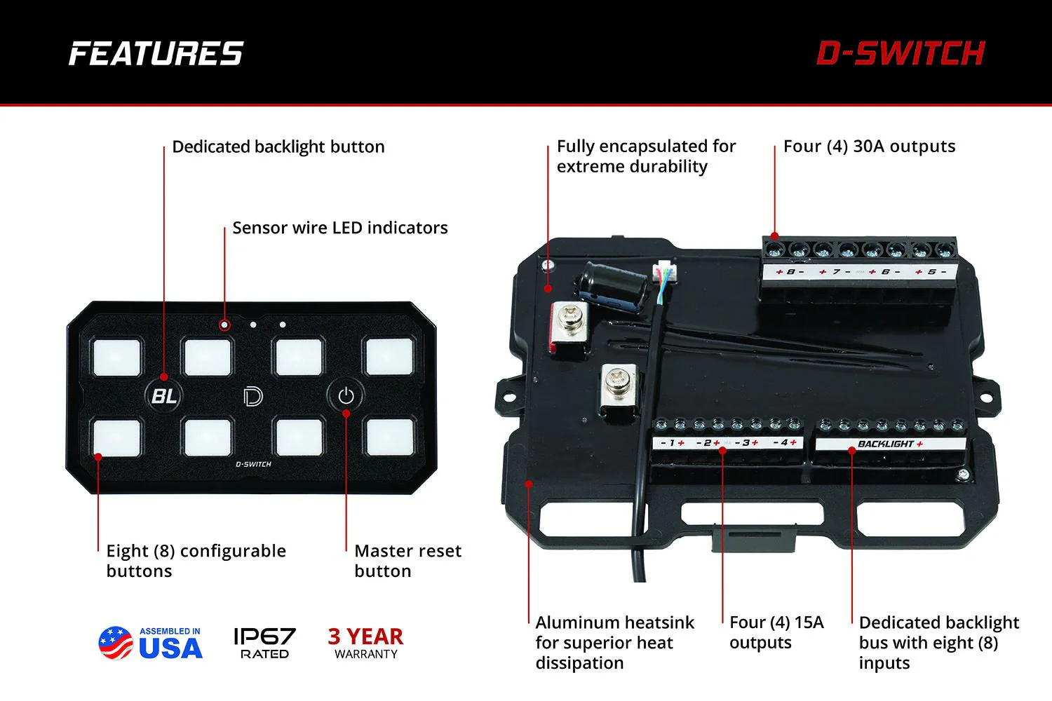 Diode Dynamics D-Switch 8-Channel Switch Panel For 4Runner - Image 4