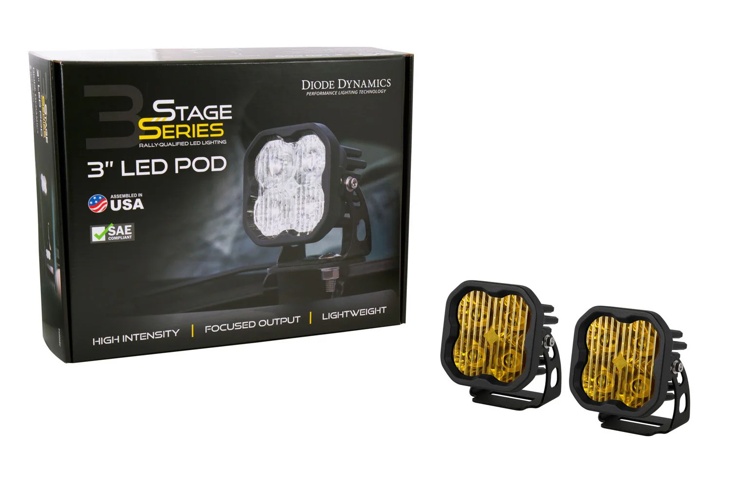 Diode Dynamics SS3 SAE Yellow Sport LED Pod (pair) - Image 4