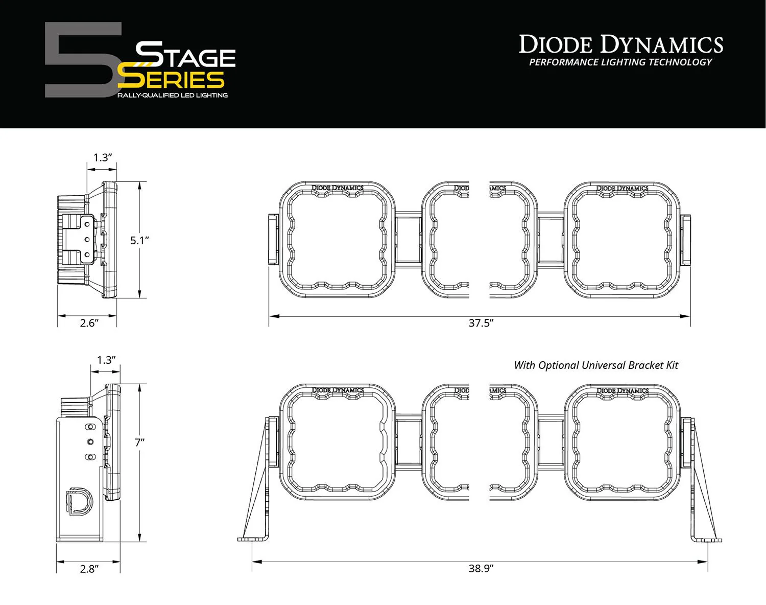 Diode Dynamics SS5 CrossLink 6-Pod LED Light Bar - Image 8