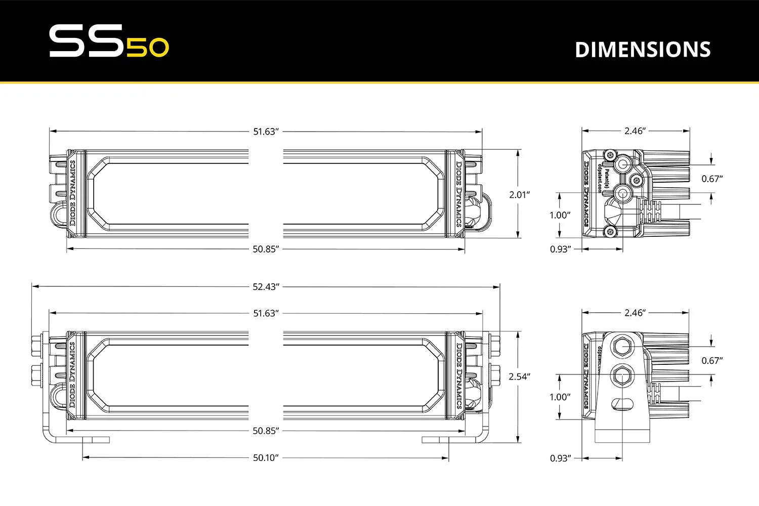 Diode Dynamics SS50 Dual-Color LED Light Bar For 4Runner - Image 8