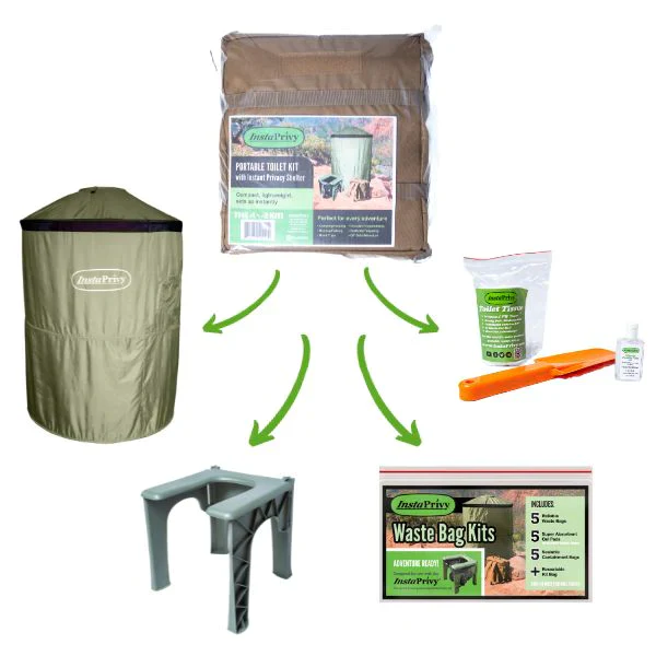InstaPrivy Portable Toilet Kit In A Backpack - Image 4