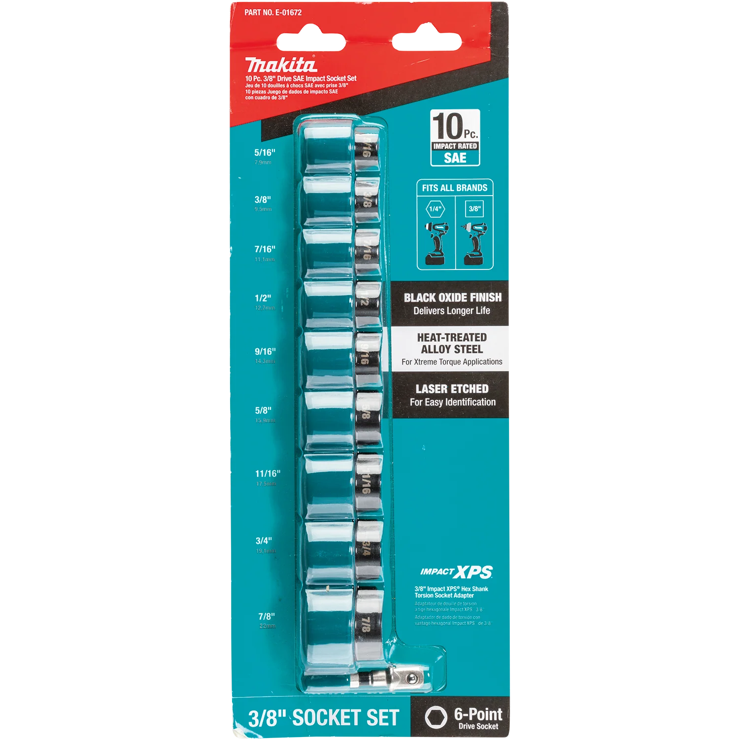 Makita Impact Socket Set 10PC. - Image 4