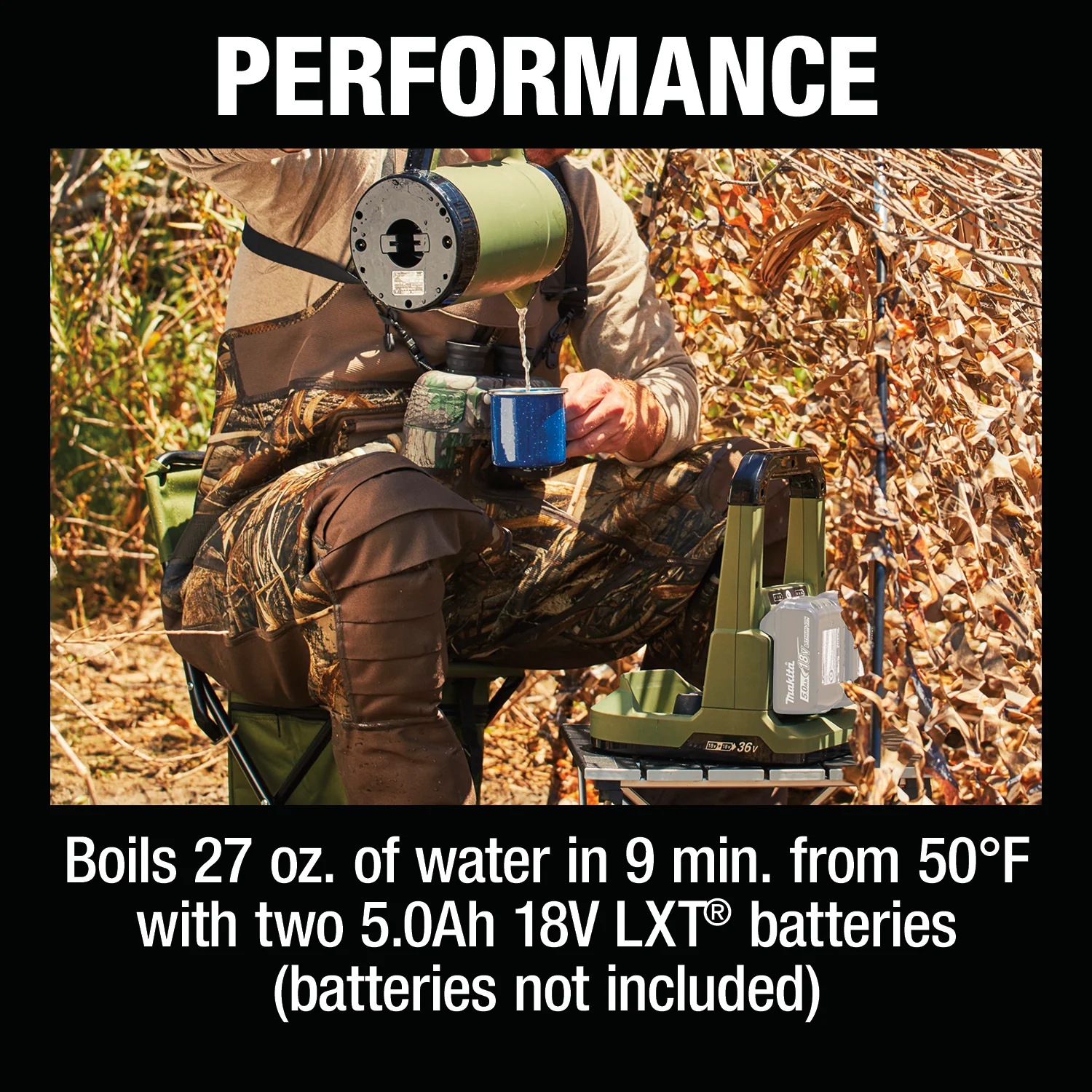 Makita Outdoor Adventure 36V Hot Water Kettle - Image 4