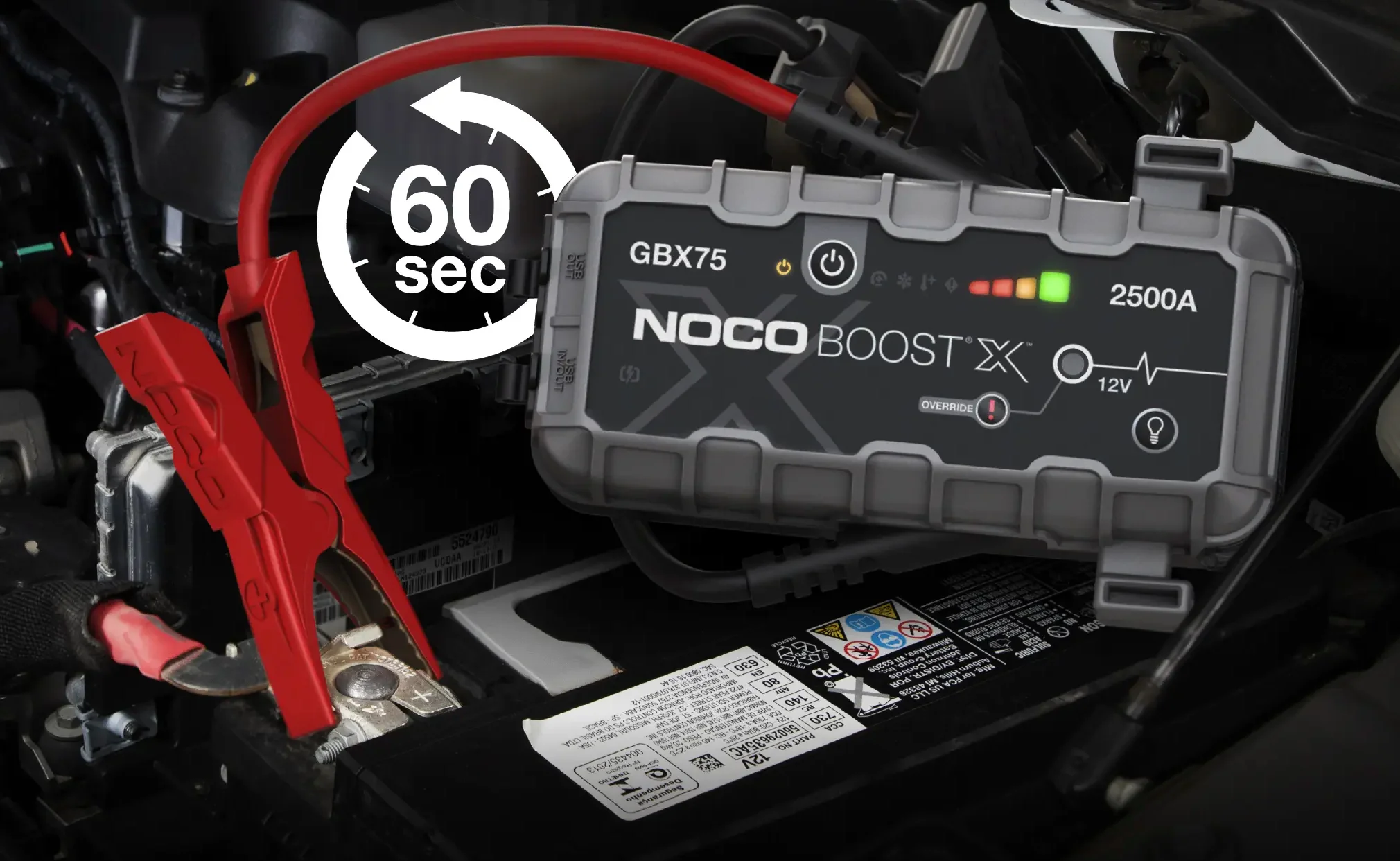 Noco GBX75 2500A 12V Boost X UltraSafe Jump Starter - Image 5
