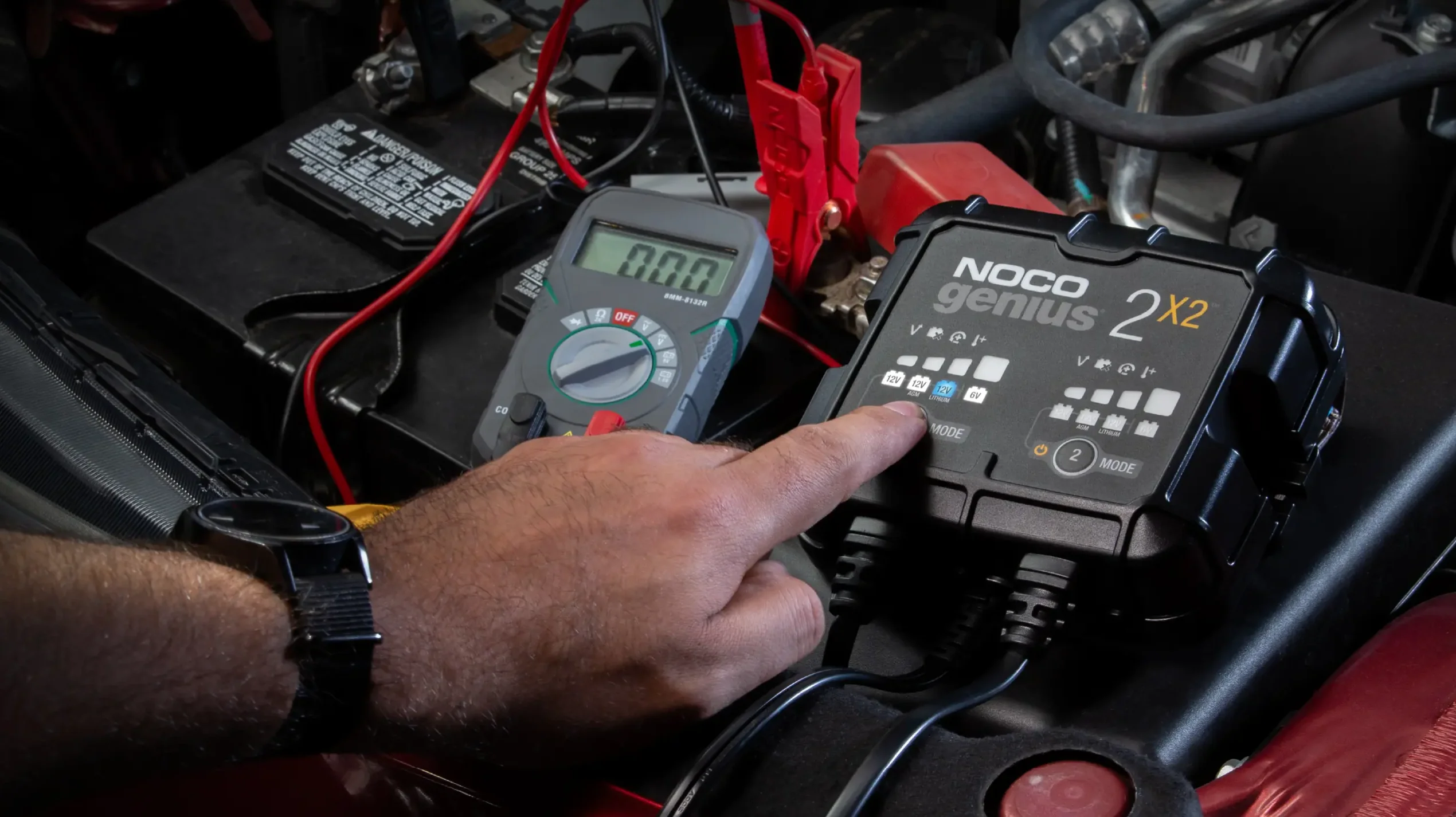Noco GENIUS2X2 6V/12V 2-Bank 4A Smart Battery Charger - Image 6
