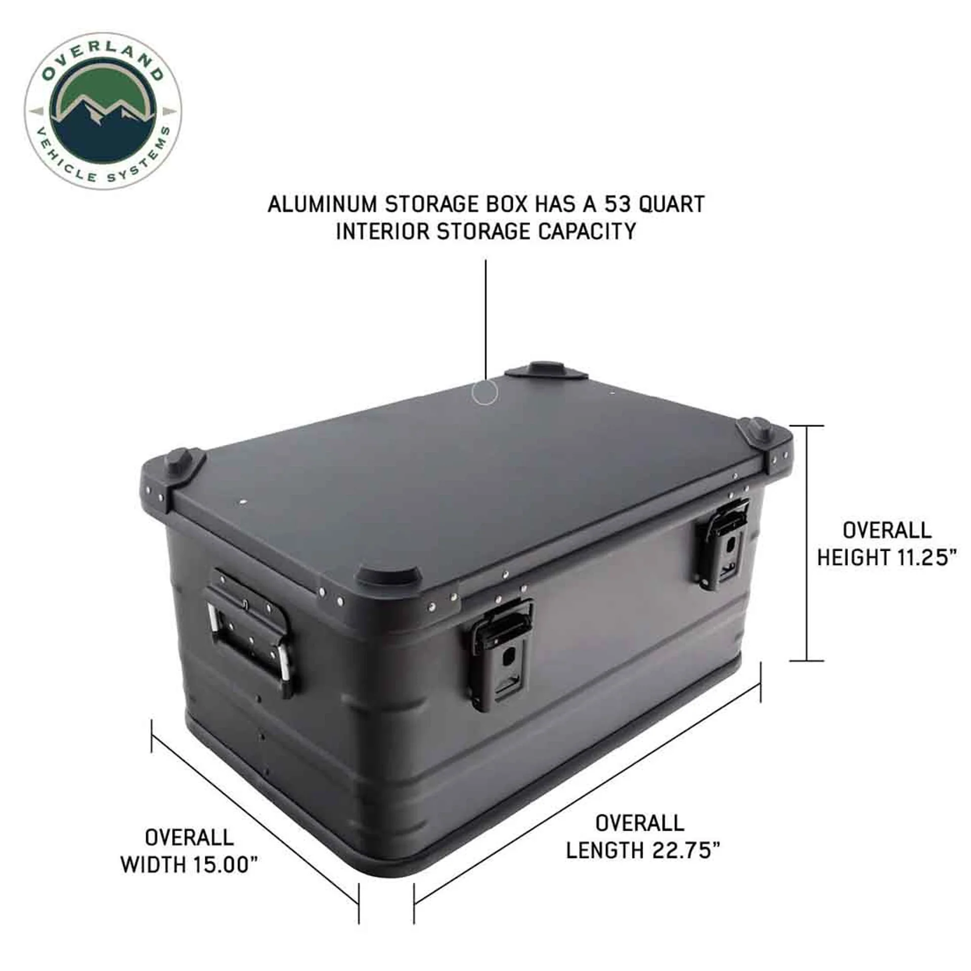 Overland Vehicle Systems Aluminum Box Storage 53 QT - Image 2