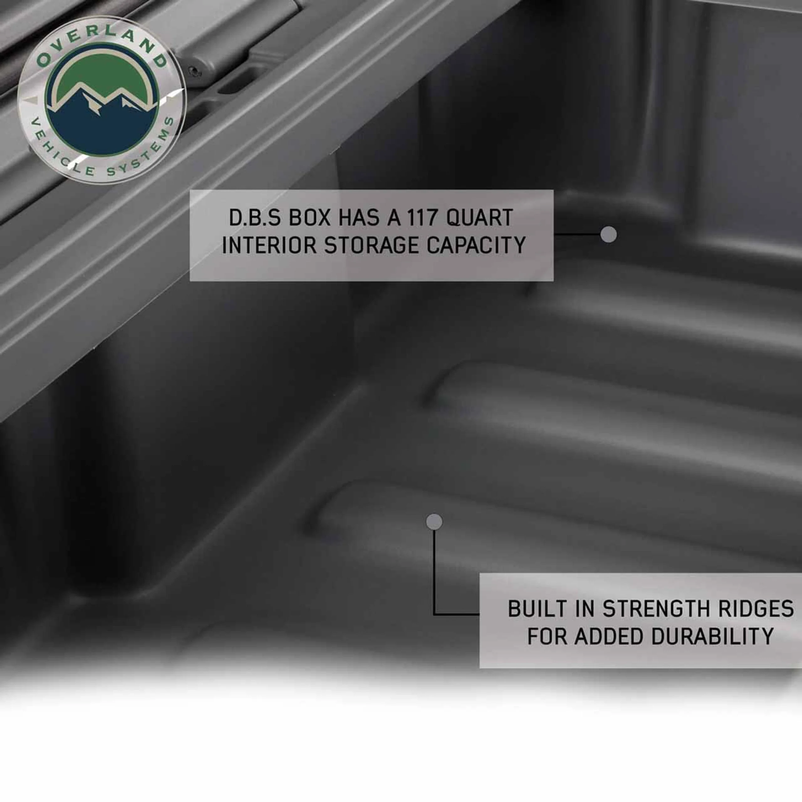 Overland Vehicle Systems D.B.S. Dark Grey 117 QT Dry Box W/Drain and Bottle Opener - Image 7