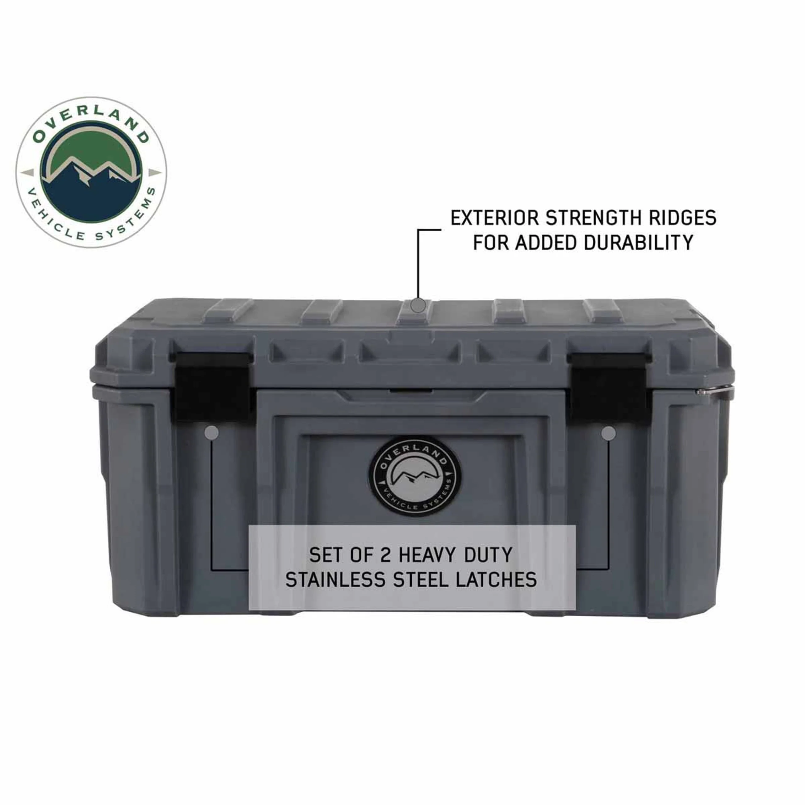 Overland Vehicle Systems D.B.S. Dark Grey 95 QT Dry Box W/Drain & Bottle Opener - Image 13