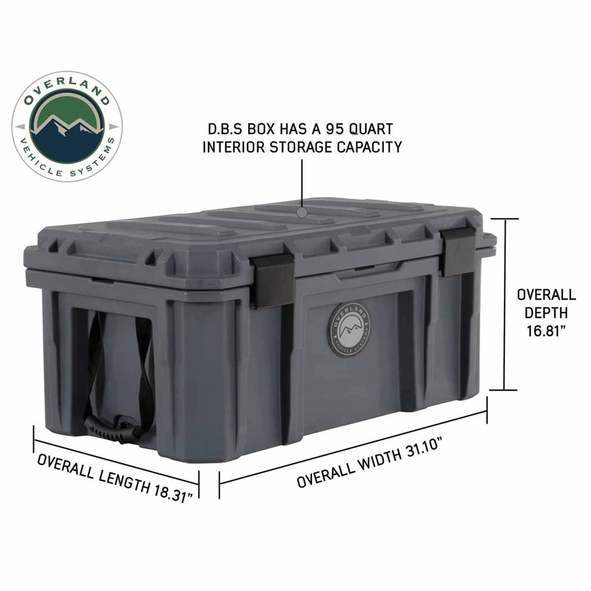 Overland Vehicle Systems Dark Grey Dry Box W/Drain and Bottle Opener - Image 17
