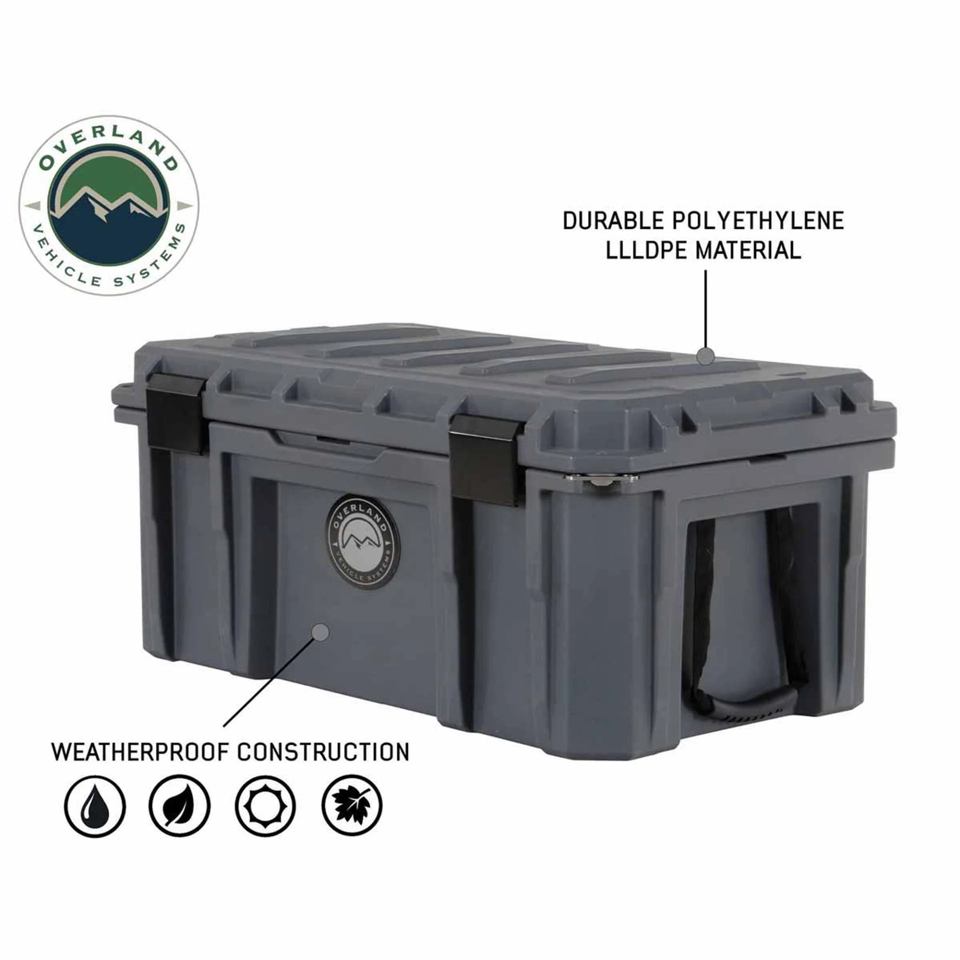 Overland Vehicle Systems Dark Grey Dry Box W/Drain and Bottle Opener - Image 19