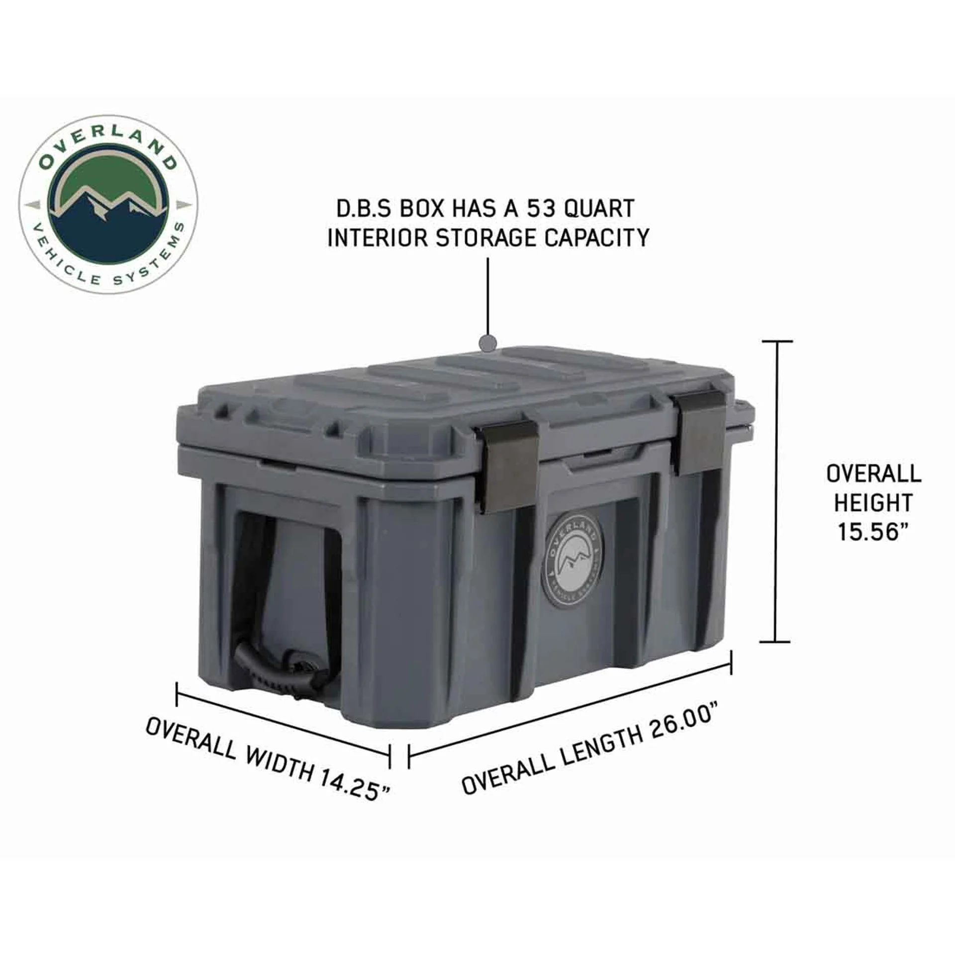 Overland Vehicle Systems Dark Grey Dry Box W/Drain and Bottle Opener - Image 2