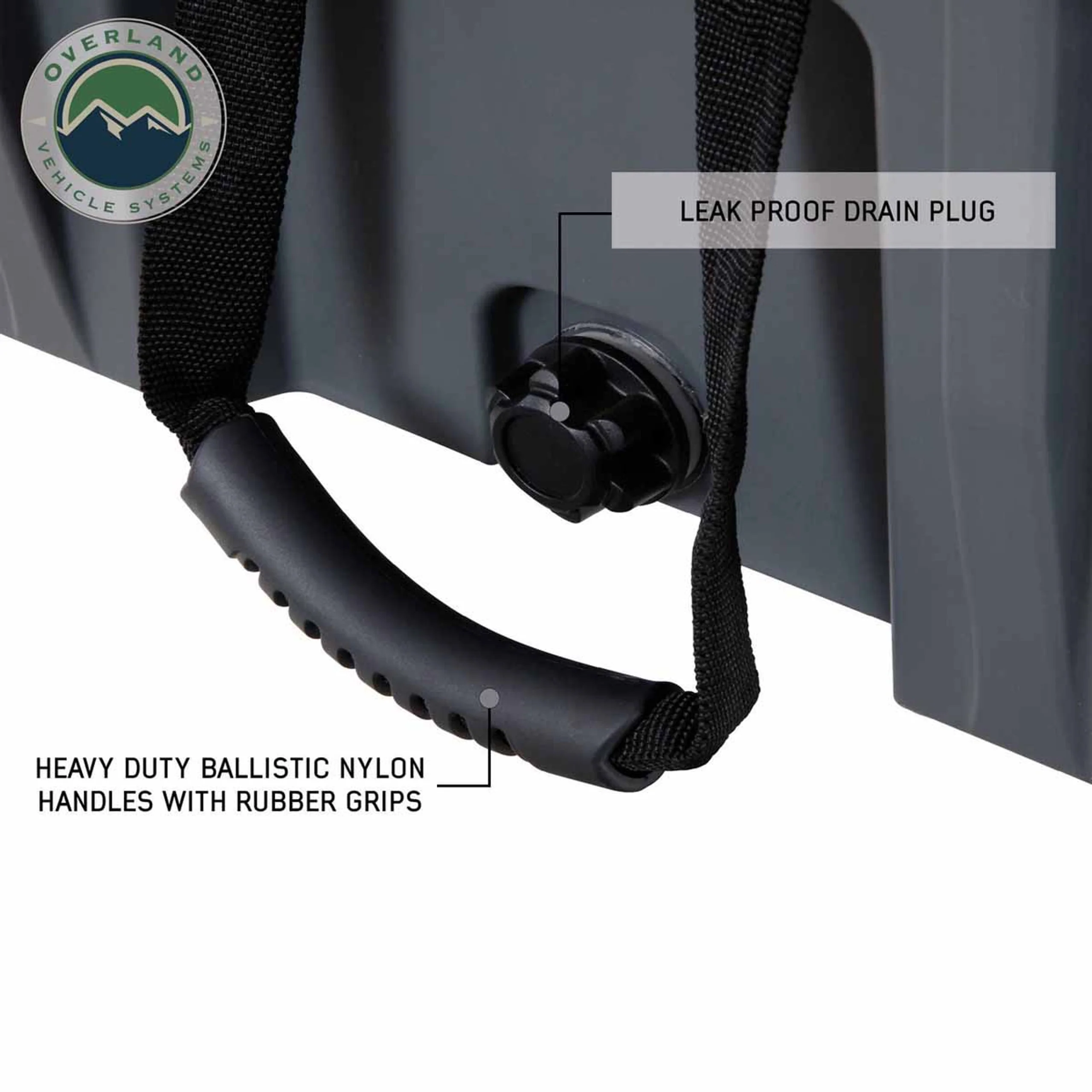 Overland Vehicle Systems Dark Grey Dry Box W/Drain and Bottle Opener - Image 25