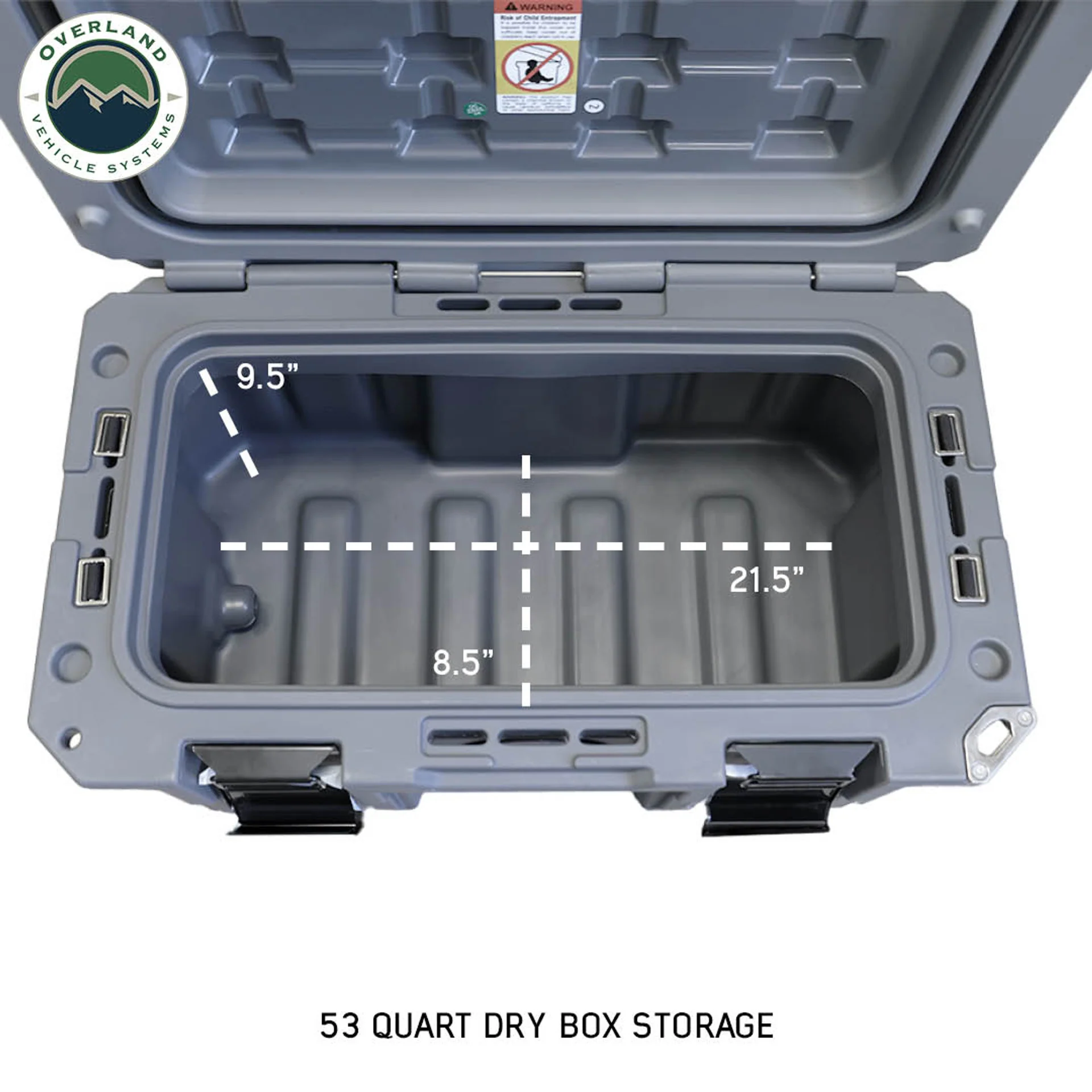 Overland Vehicle Systems Dark Grey Dry Box W/Drain and Bottle Opener - Image 3