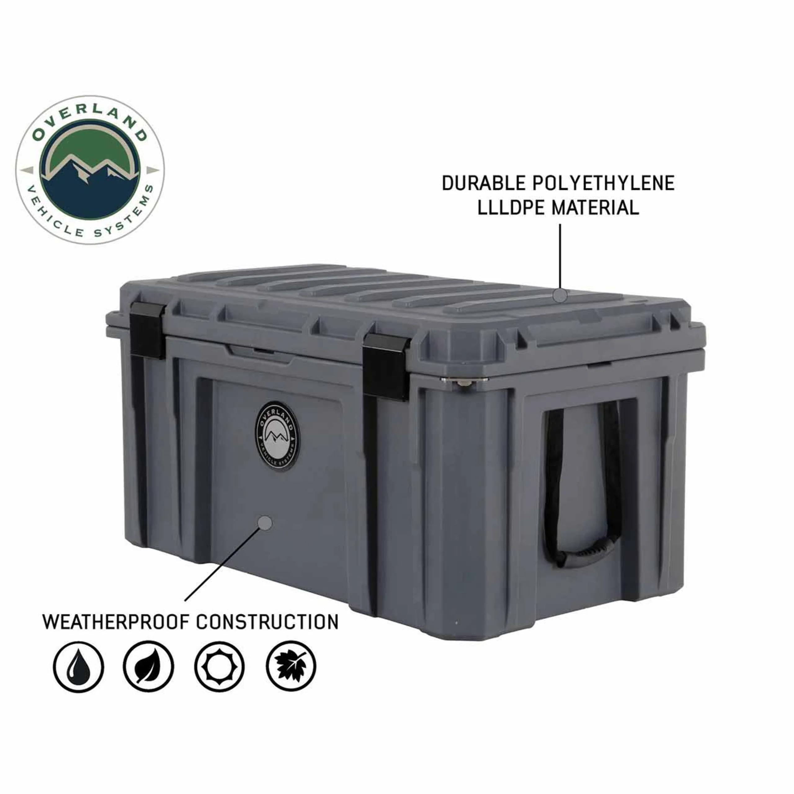 Overland Vehicle Systems Dark Grey Dry Box W/Drain and Bottle Opener - Image 49