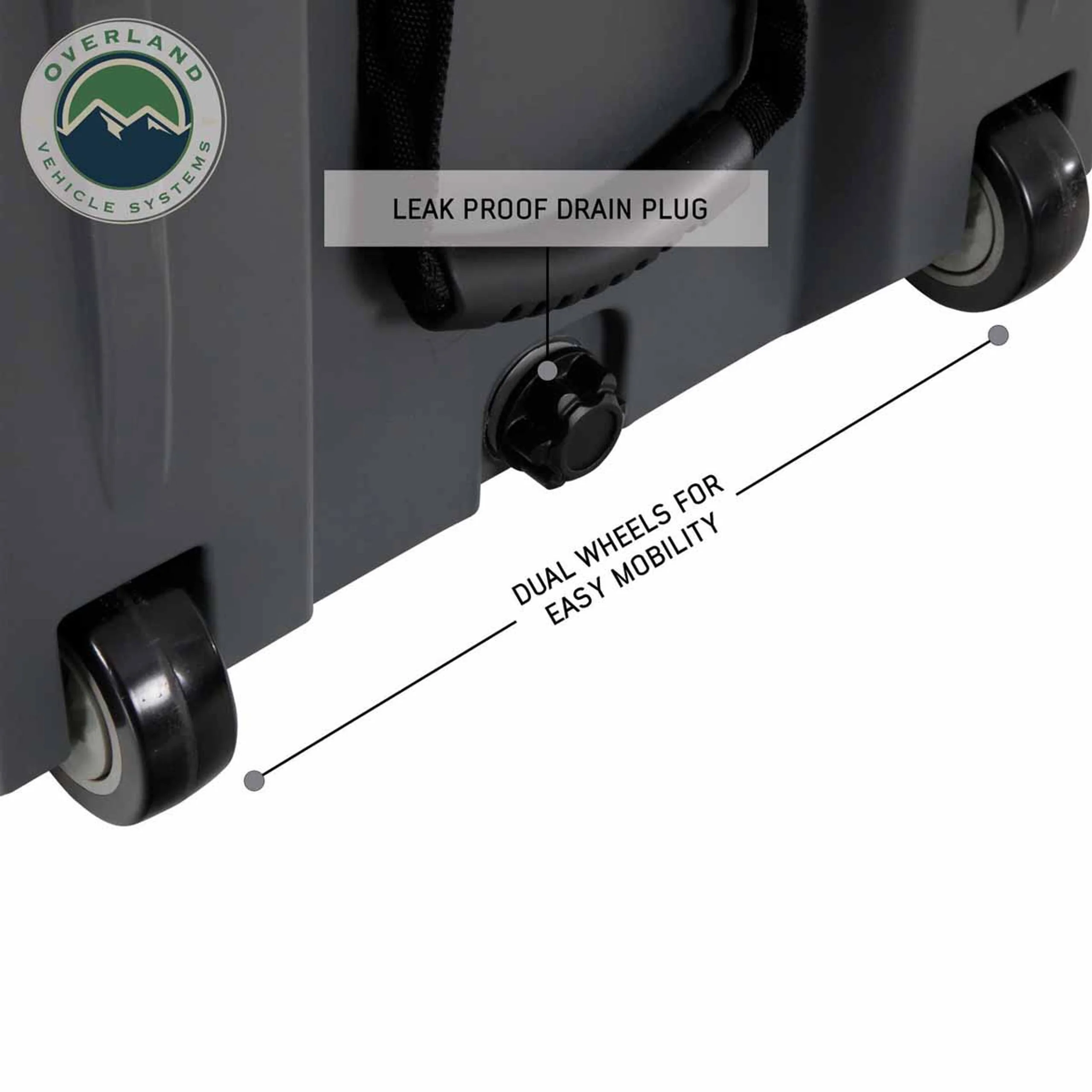 Overland Vehicle Systems Dark Grey Dry Box W/Drain and Bottle Opener - Image 55