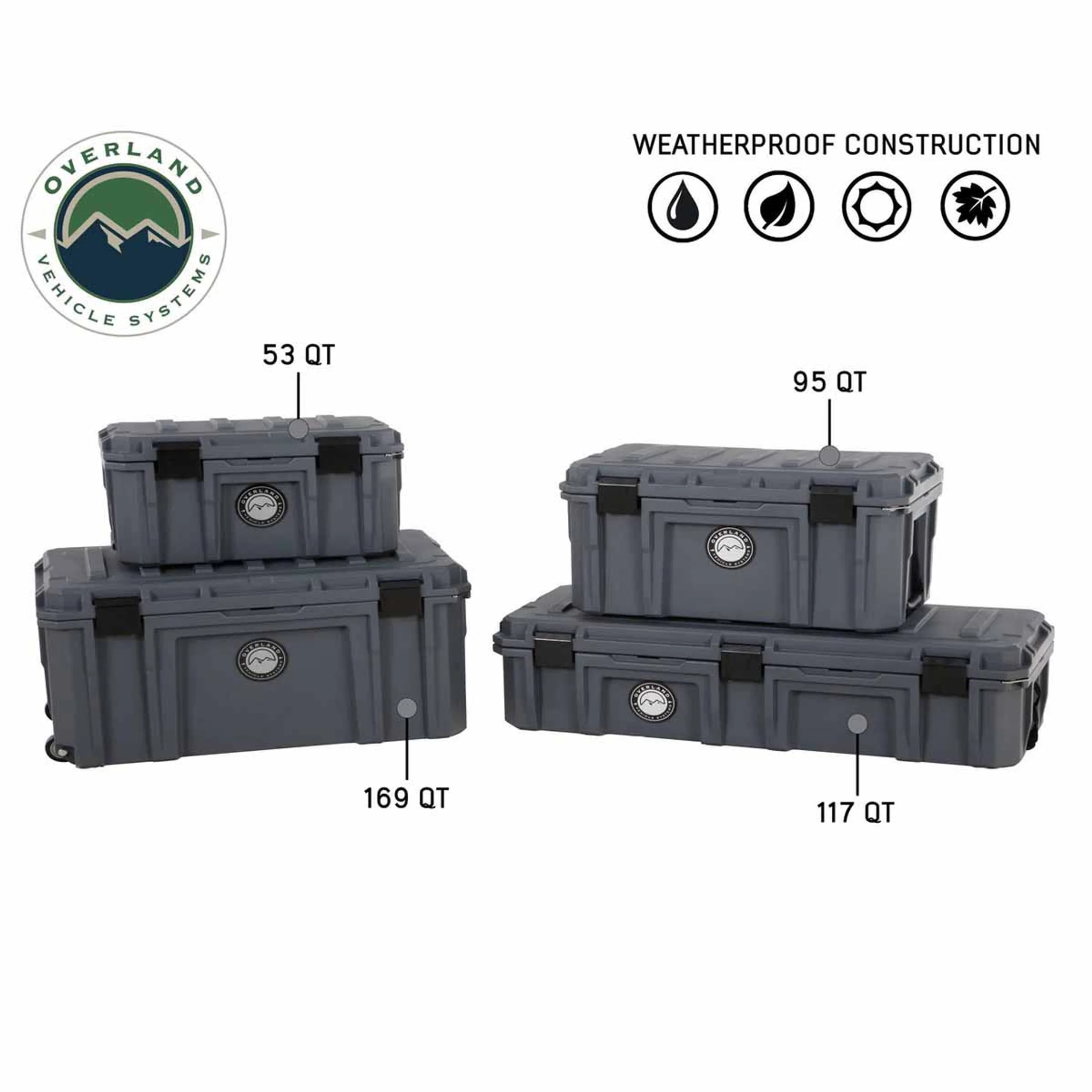 Overland Vehicle Systems Dark Grey Dry Box W/Drain and Bottle Opener - Image 61