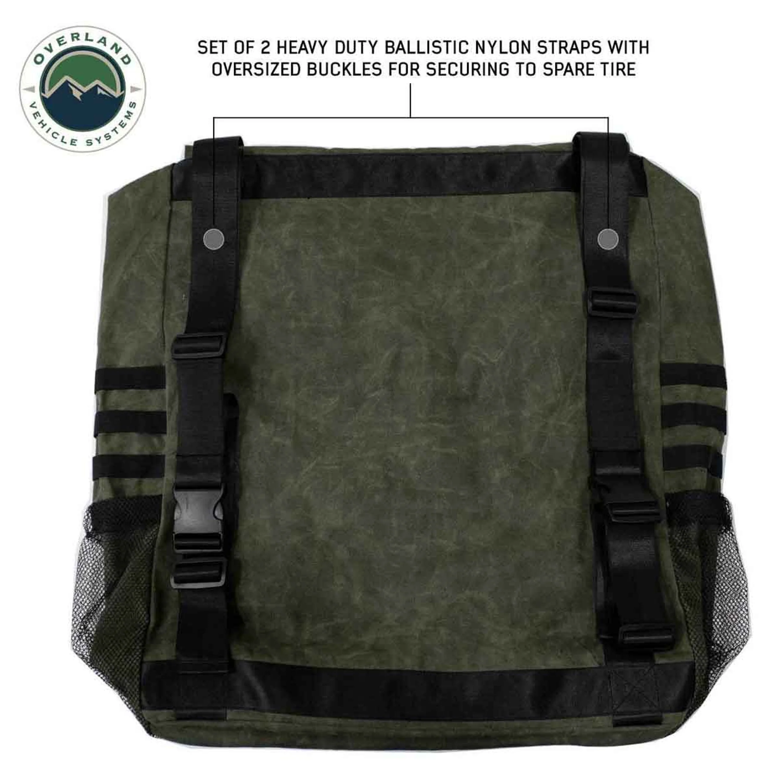 Overland Vehicle Systems Extra Large Trash Bag Tire Mount #16 Waxed Canvas Universal - Image 5