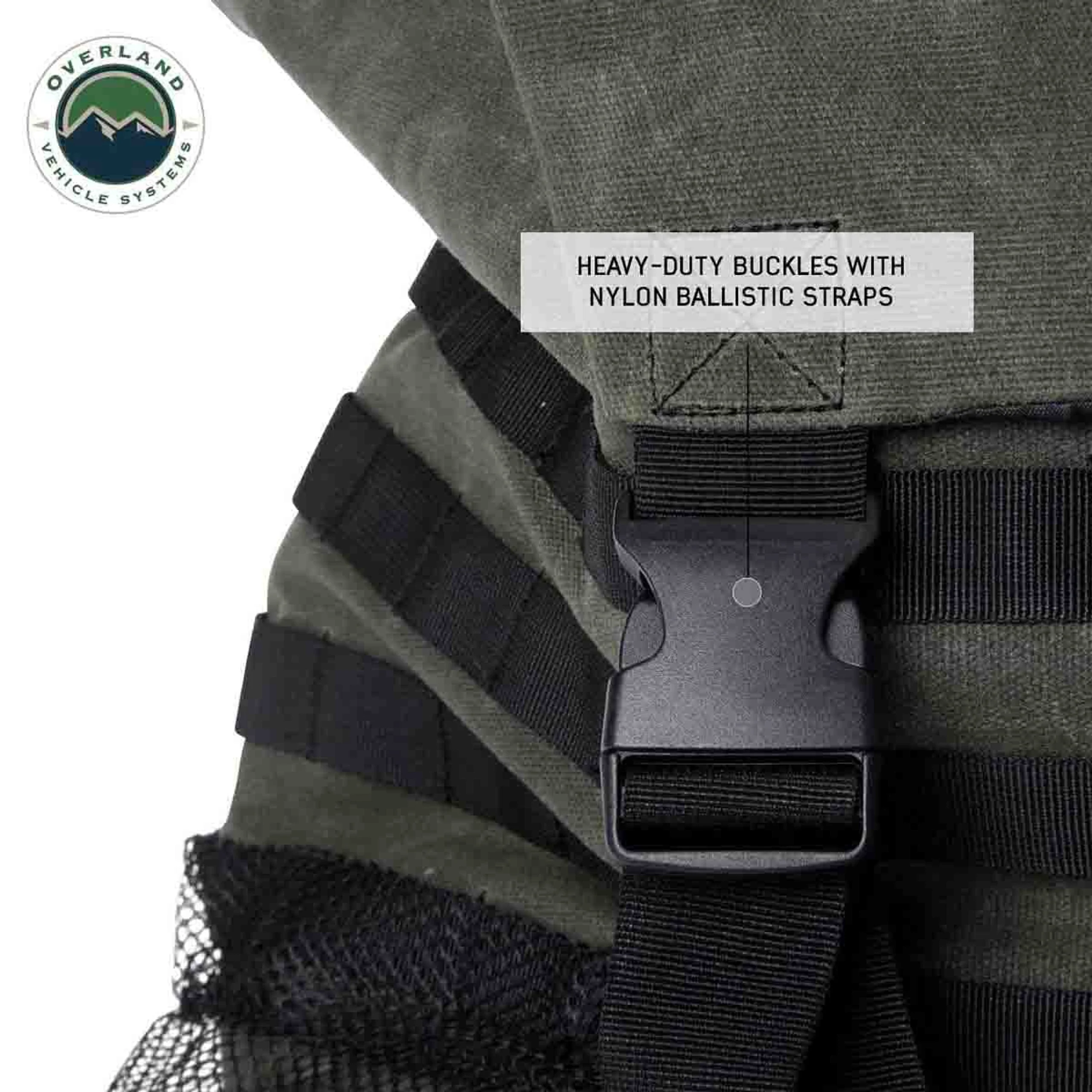 Overland Vehicle Systems Extra Large Trash Bag Tire Mount #16 Waxed Canvas Universal - Image 6