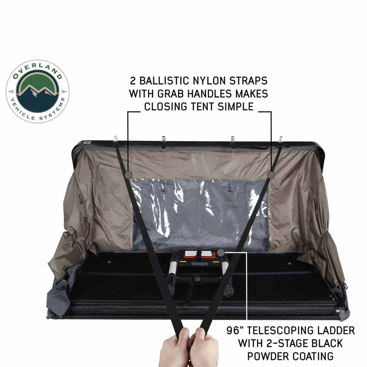 Overland Vehicle Systems HD Bushveld II Cantilever Hard Shell Roof Top Tent - Image 13