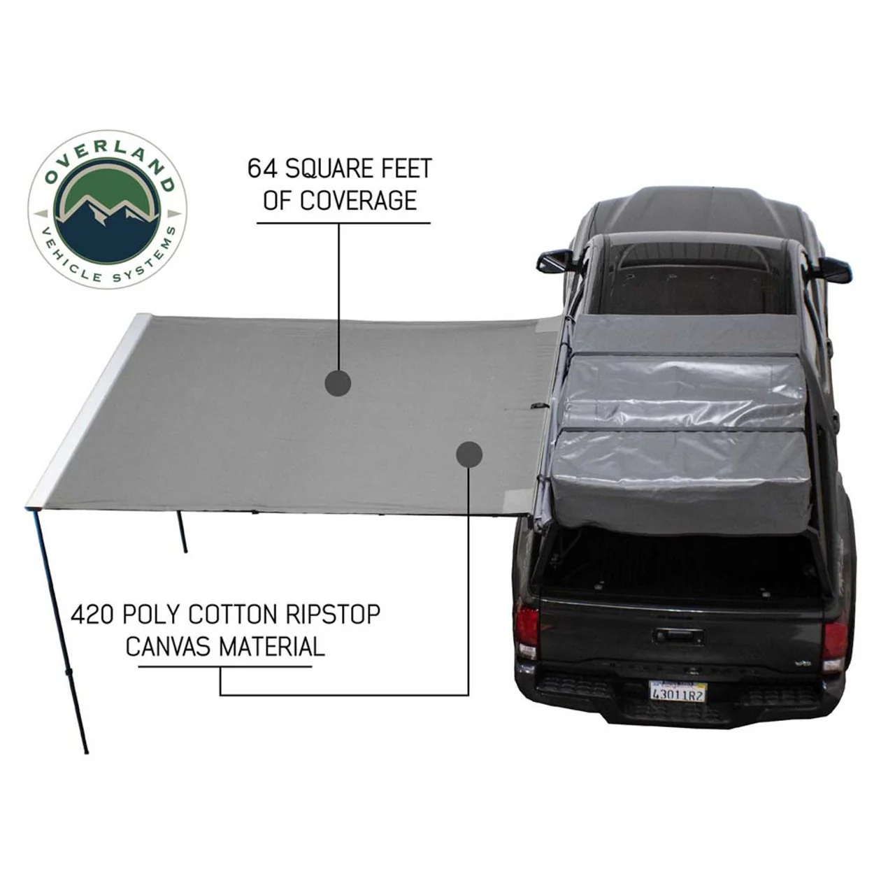 Overland Vehicle Systems HD Nomadic 2.0 Awning 6.5' - Image 2