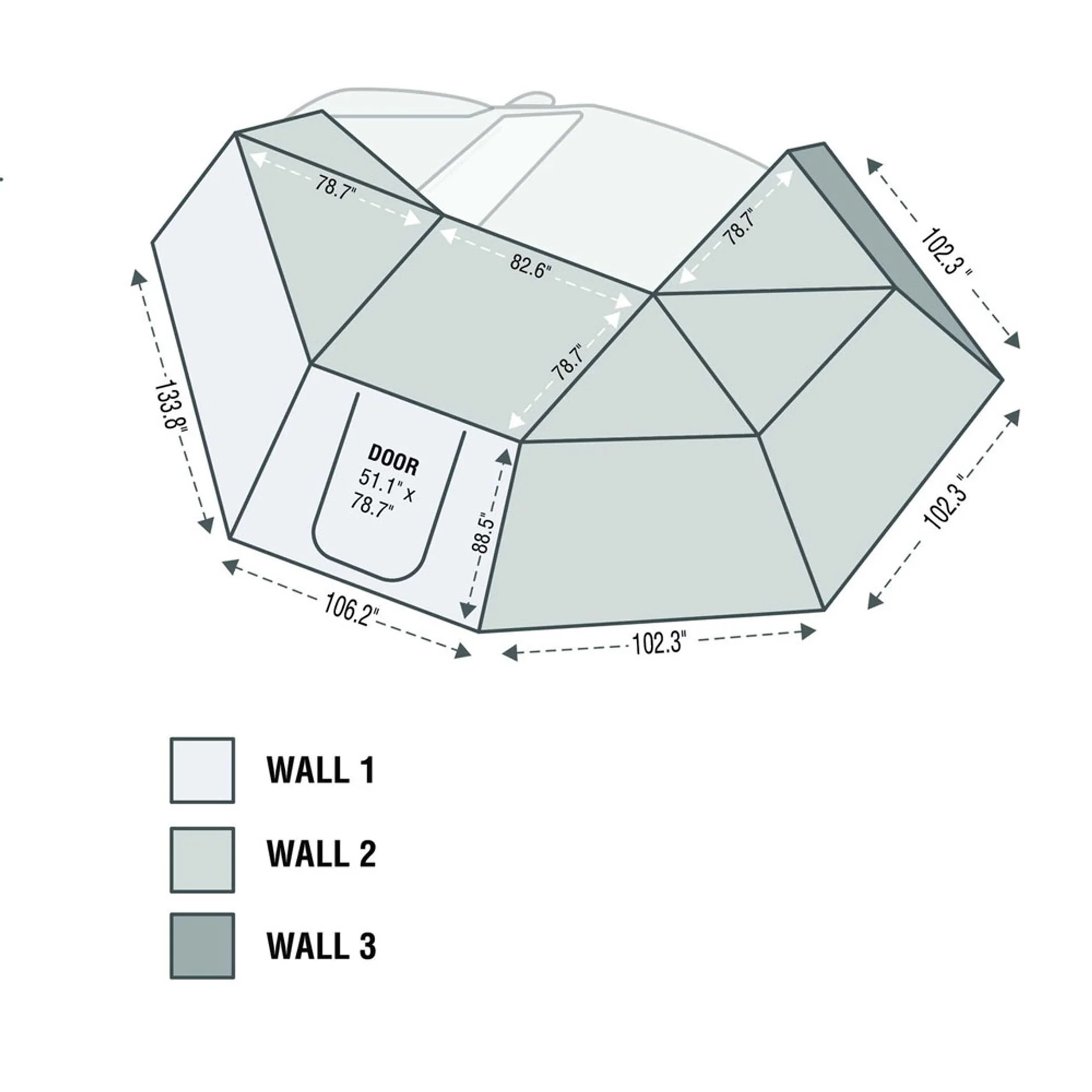 Overland Vehicle Systems HD Nomadic 270 Awning Wall 3 - Driver Side - Image 2