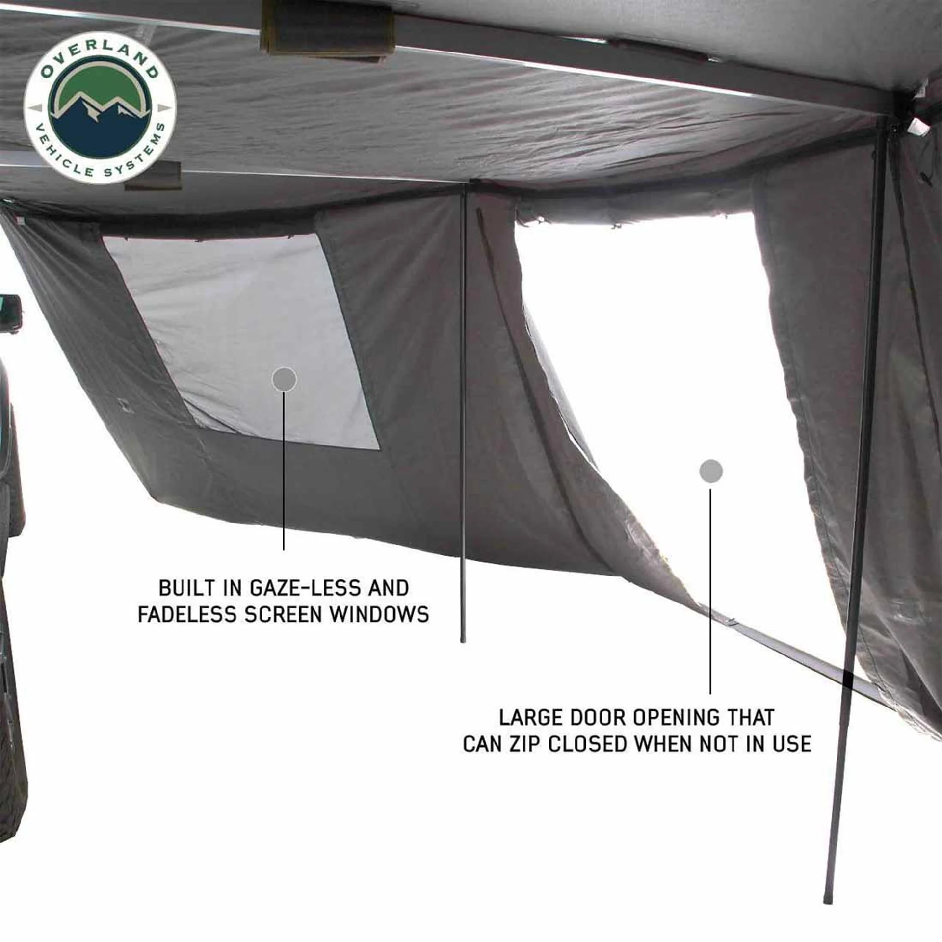 Overland Vehicle Systems HD Nomadic 270 Degree Awning Wall 1 W/Door & Window - Image 4