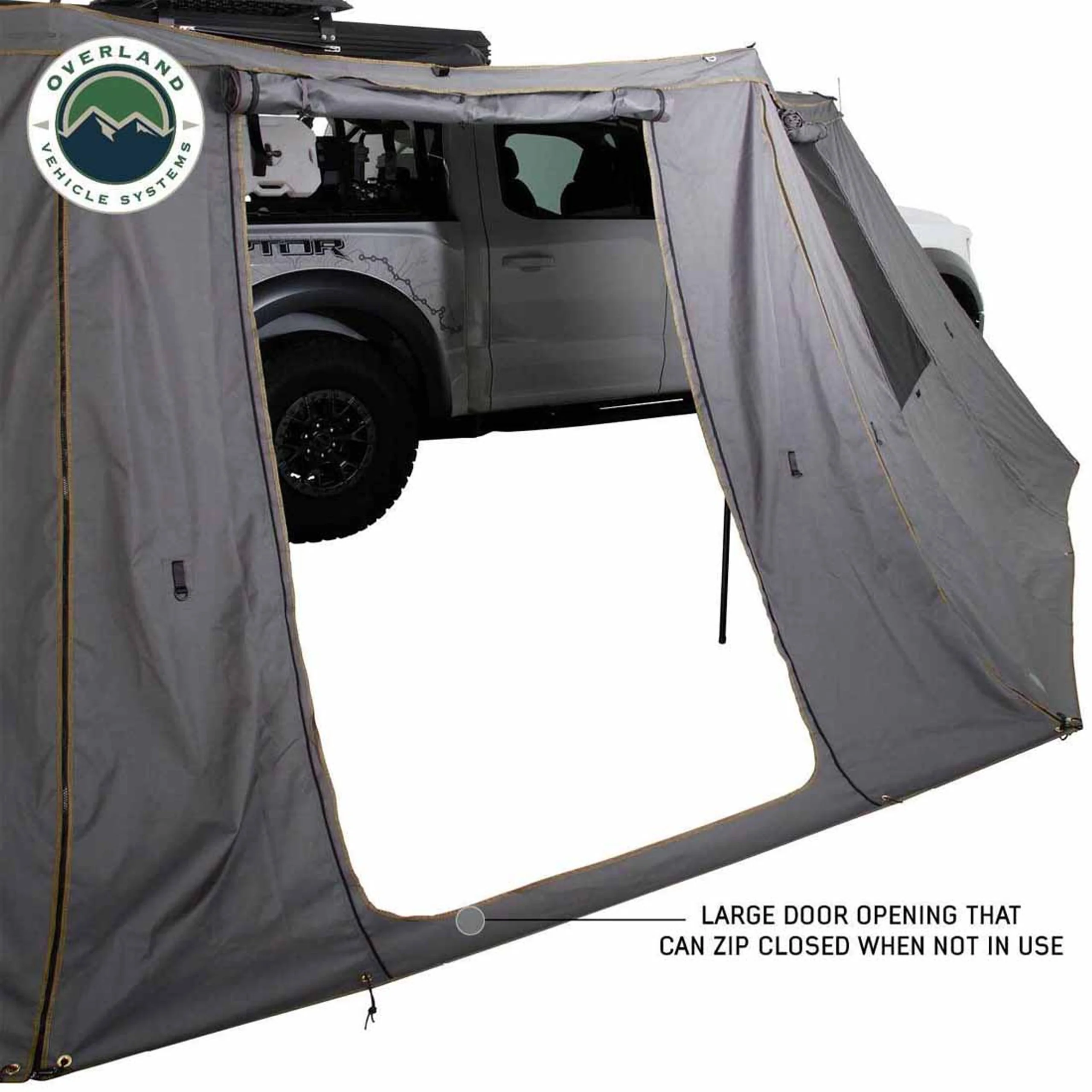 Overland Vehicle Systems HD Nomadic 270 Degree Awning Wall 1 W/Door & Window - Image 5