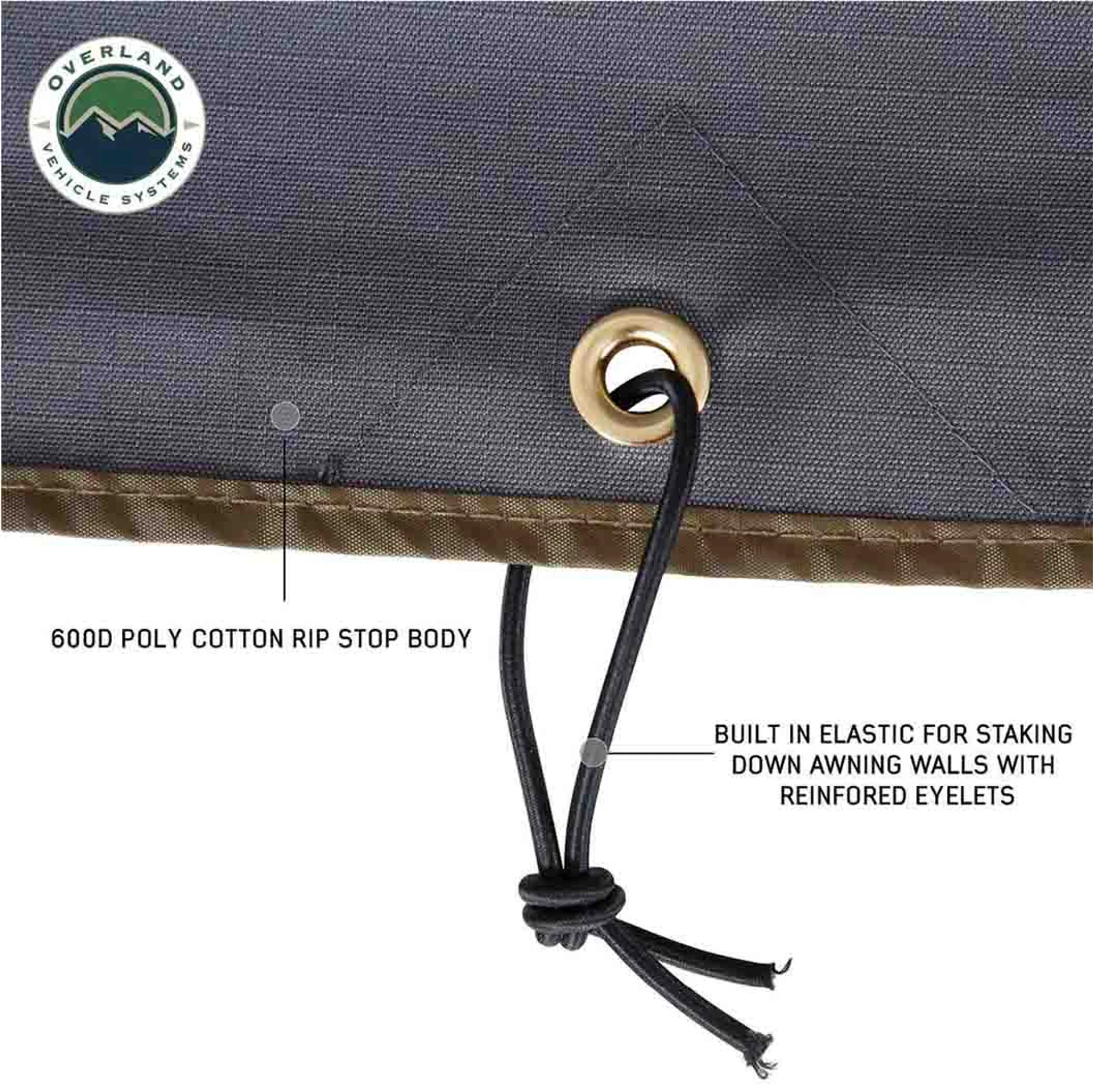 Overland Vehicle Systems HD Nomadic 270 Degree Awning Wall 1 W/Door & Window - Image 7