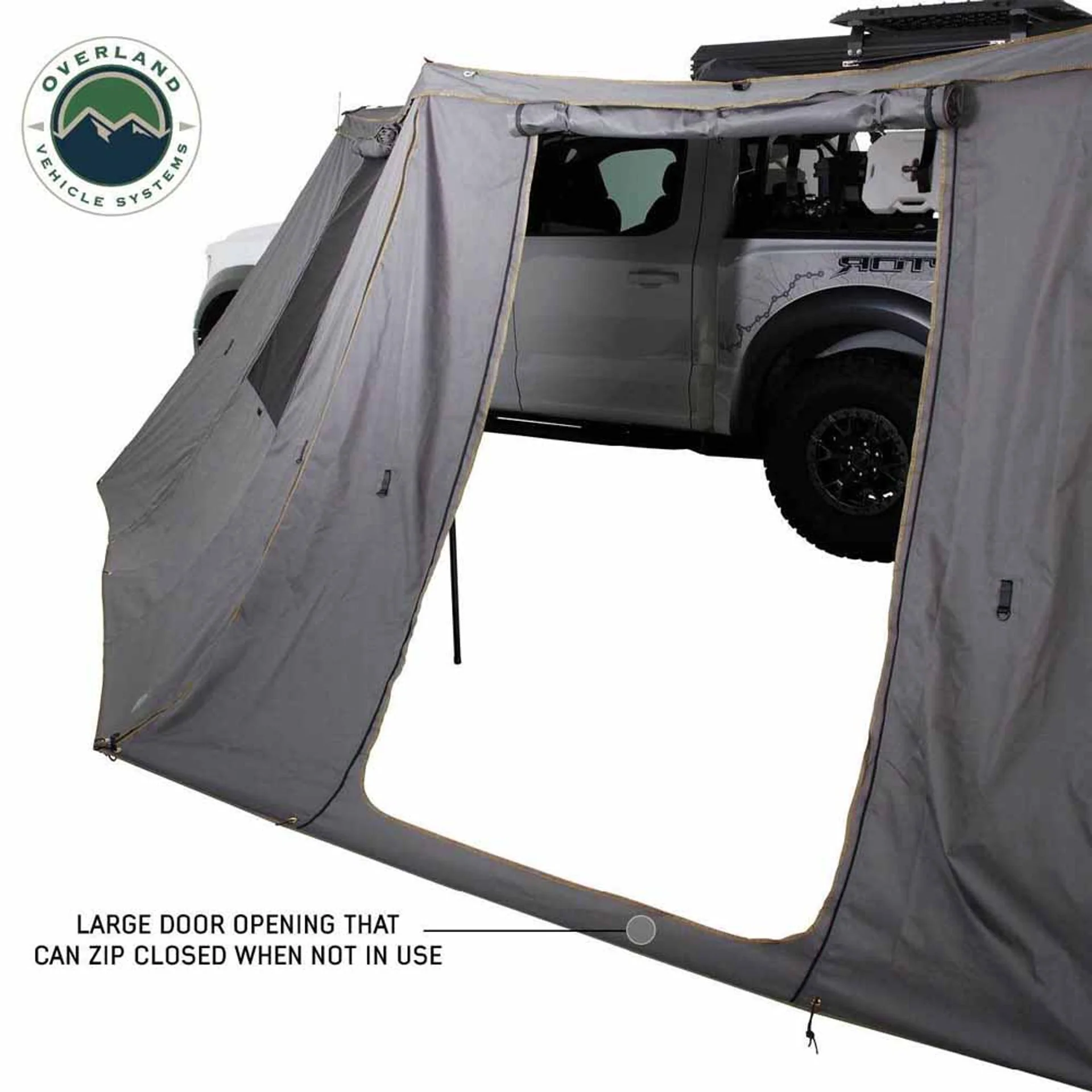 Overland Vehicle Systems HD Nomadic 270 Degree Awning Wall 1 with Door & Window - Image 2