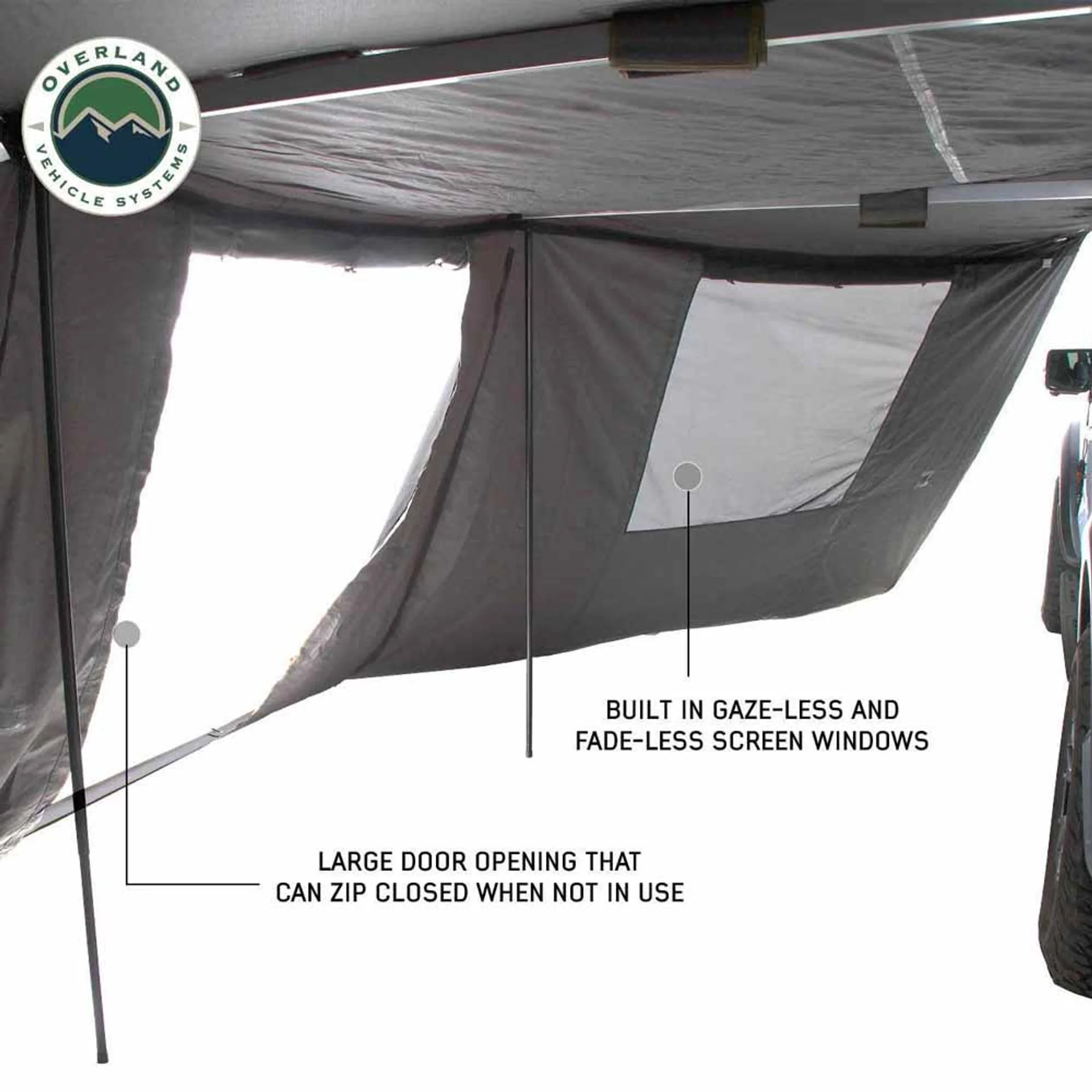 Overland Vehicle Systems HD Nomadic 270 Degree Awning Wall 1 with Door & Window - Image 3