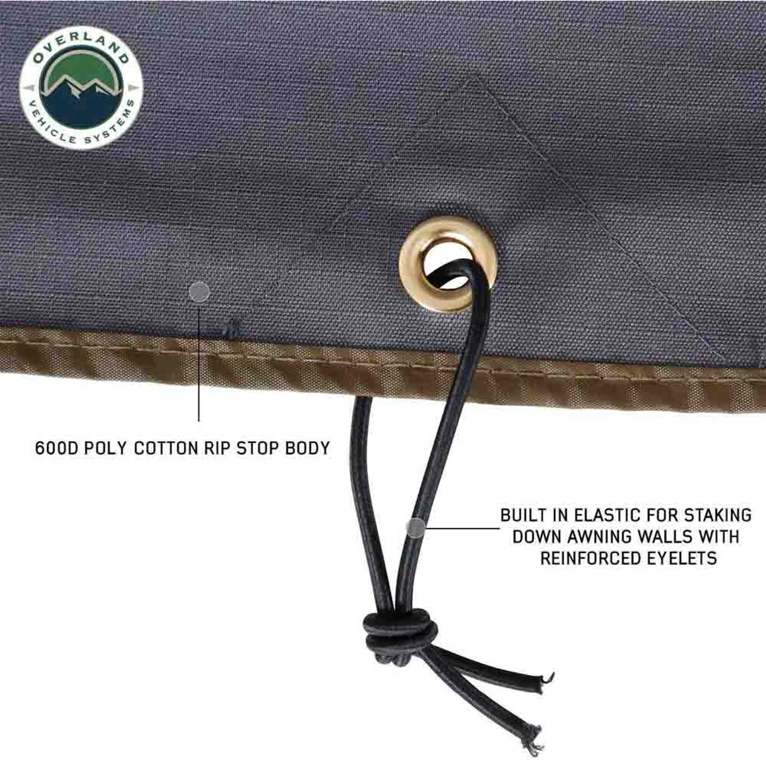 Overland Vehicle Systems HD Nomadic 270 Degree Awning Wall 1 with Door & Window - Image 5